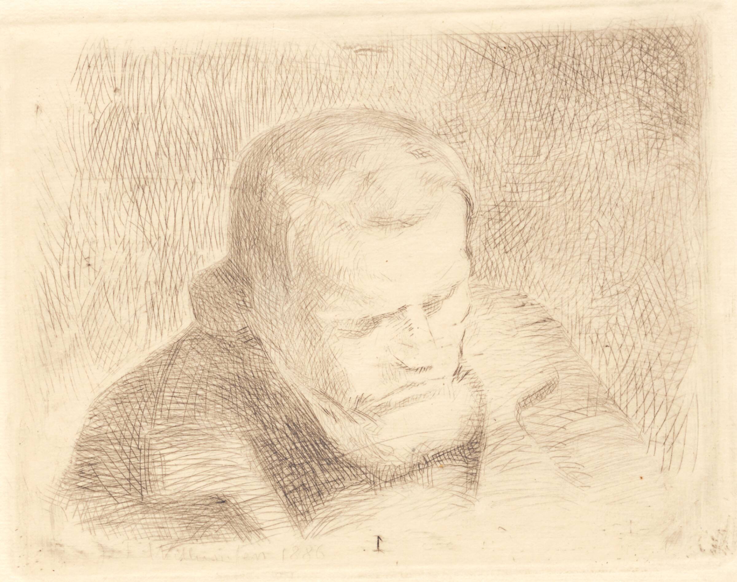 Hoved af en pukkelrygget mand, J.F. Willumsen, 1886