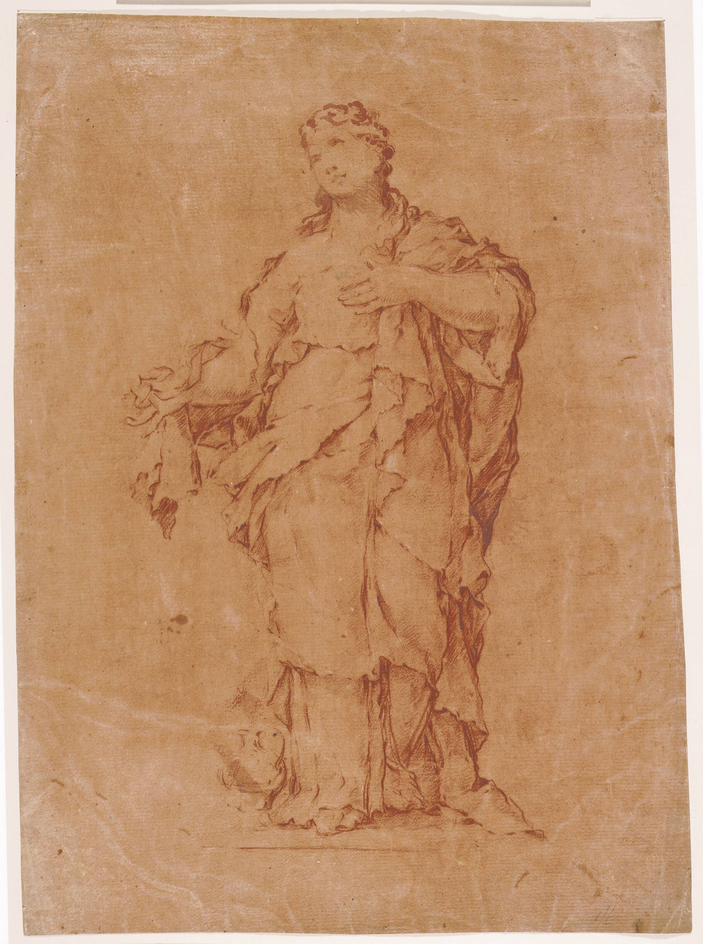 Maria Magdalene, efter Algardis statue i S. Silvestro al Quirinale, Luca Giordano, 1650-1653