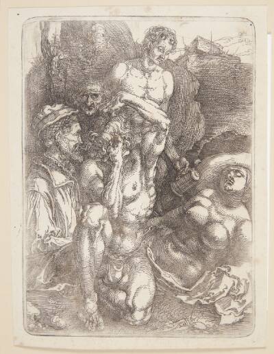 Studieblad med 5 figurer, "den fortvivlede"