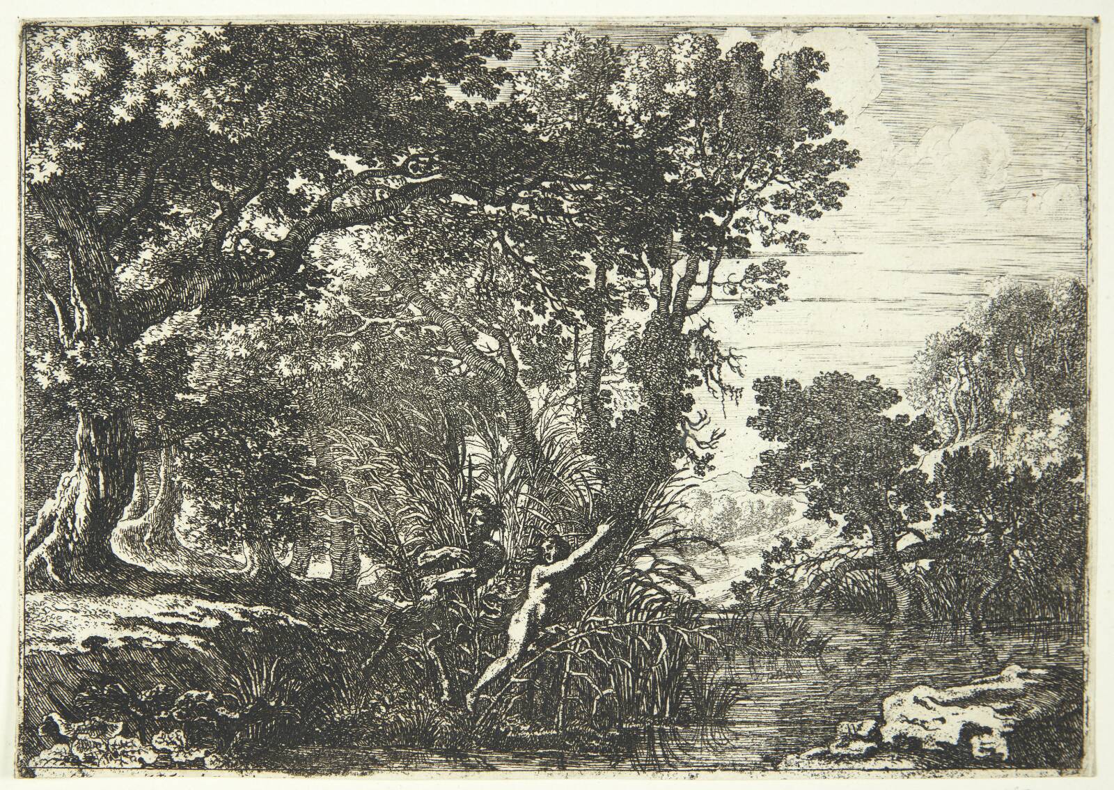 Pan og Syrinx, Herman van Swanevelt, 1603-1655