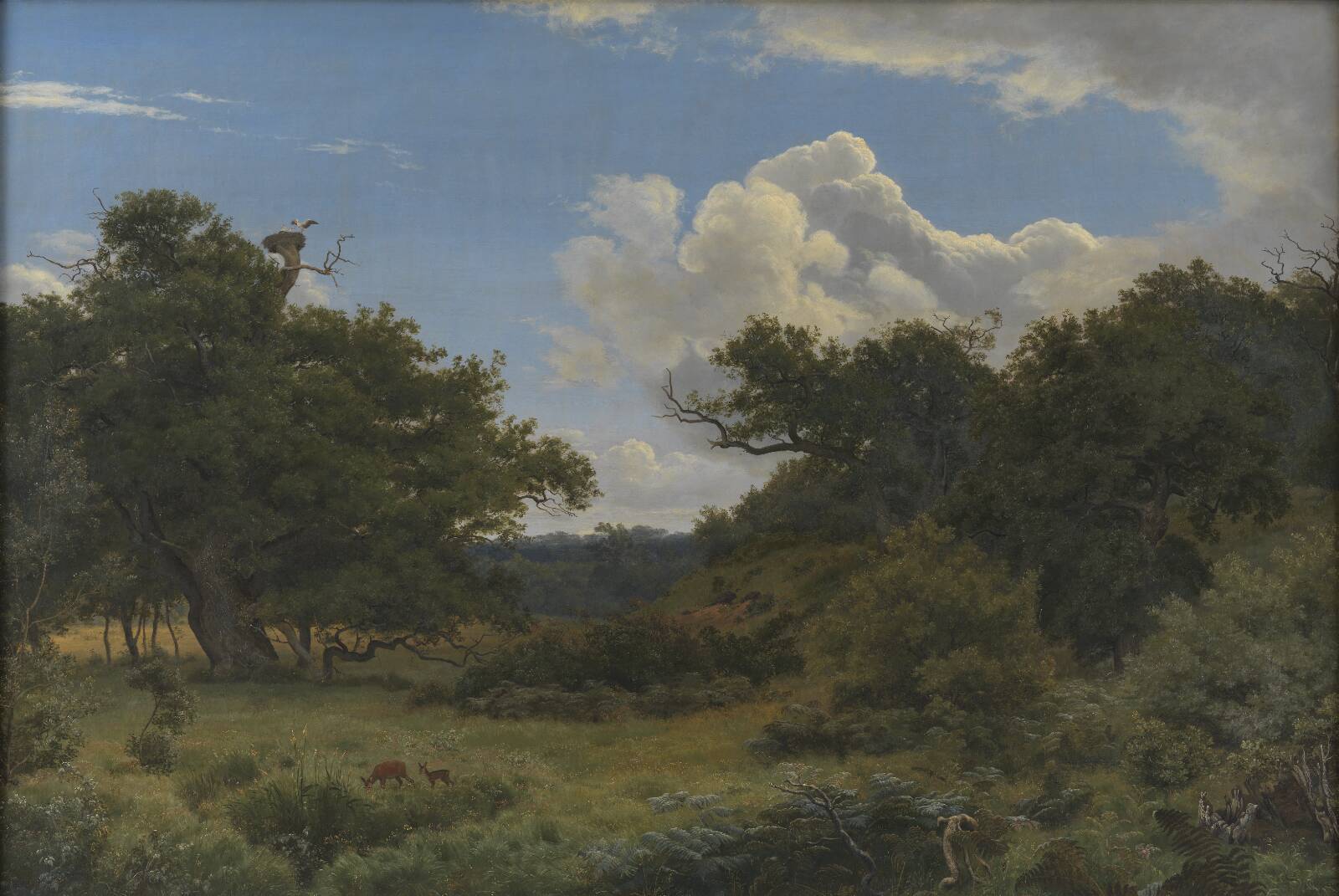 Oak Trees in Nordskoven near Jægerspris, Zealand, by P.C. Skovgaard, 1843