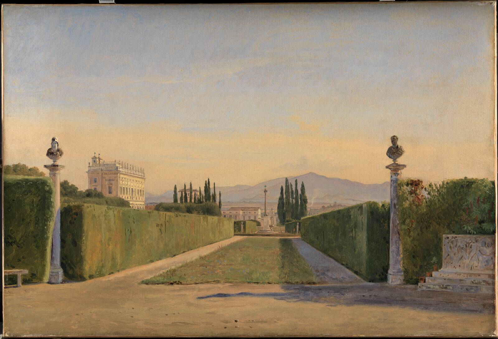 In the Gardens of the Villa Albani, Rome, by Constantin Hansen, 1841