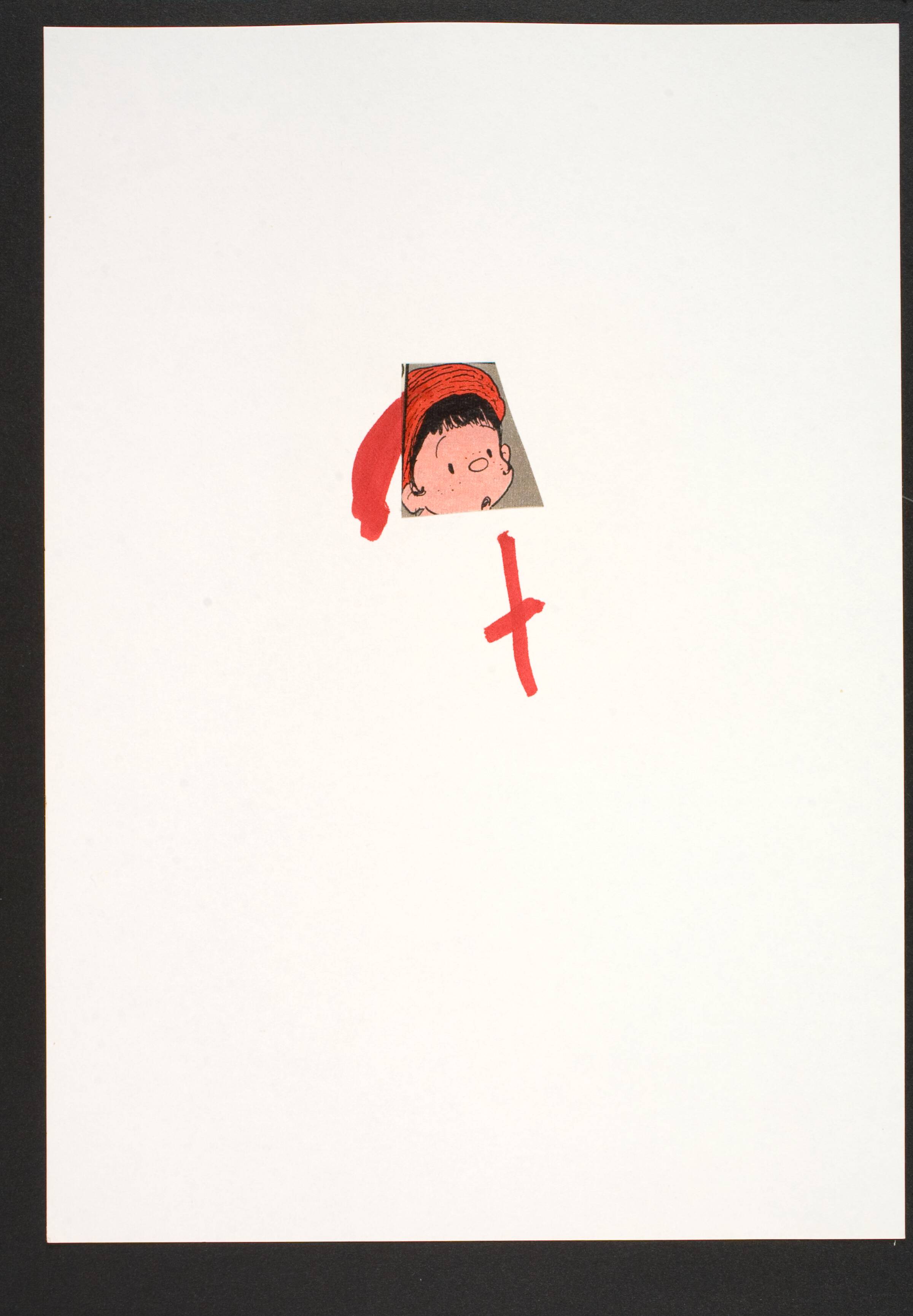 Udklip på papir med kvindetegnet, Lene Adler Petersen, 1974