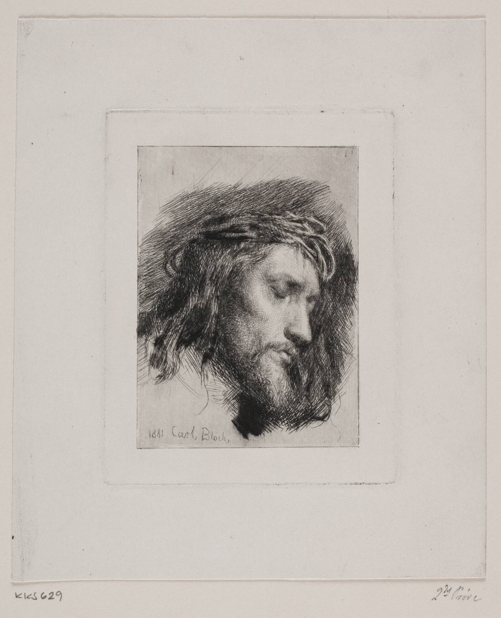 Tornekronet Kristushoved, Carl Bloch, 1881