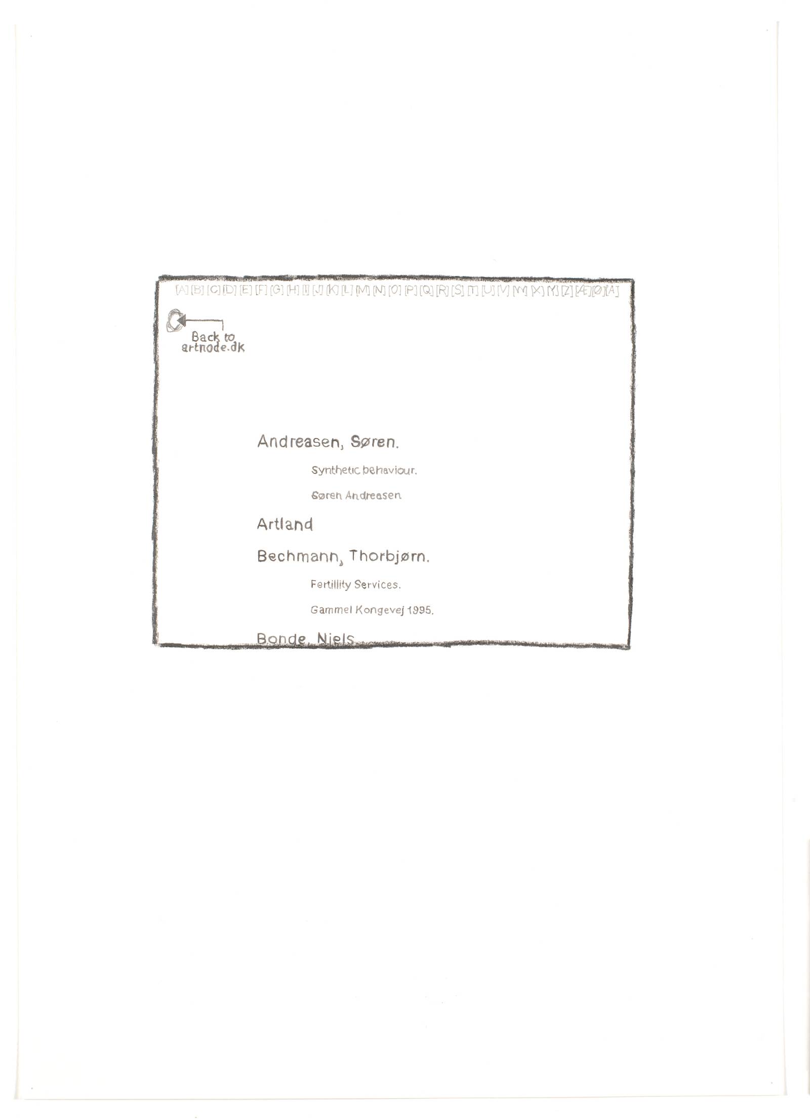 100 tegninger, Artnode, 1998