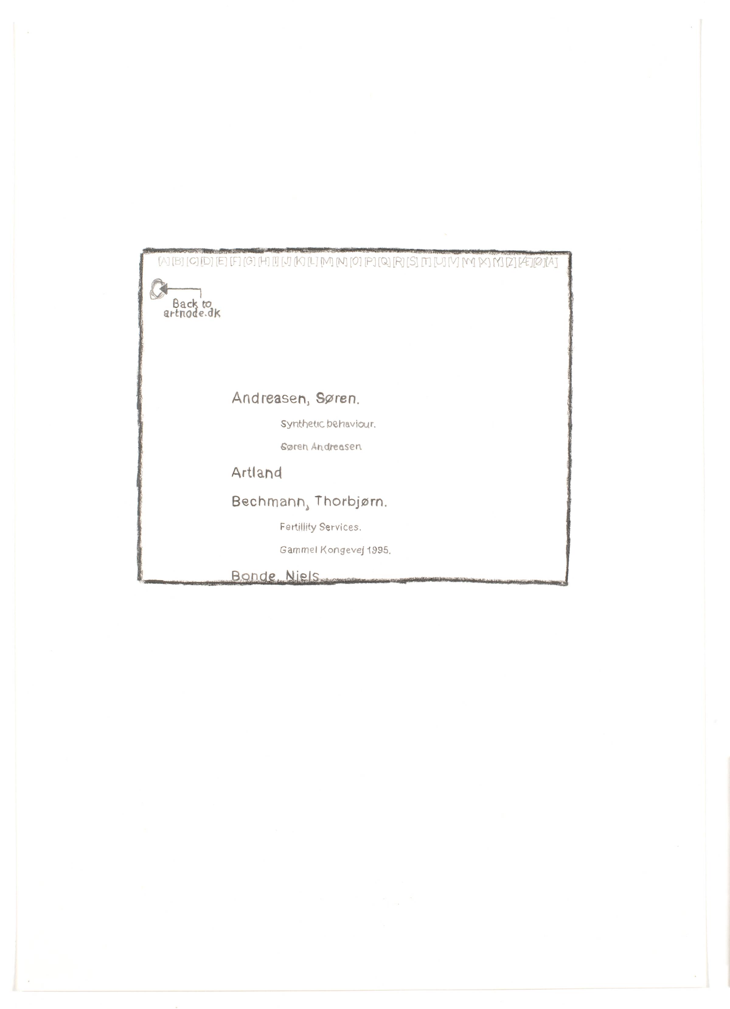 100 tegninger, Artnode, 1998