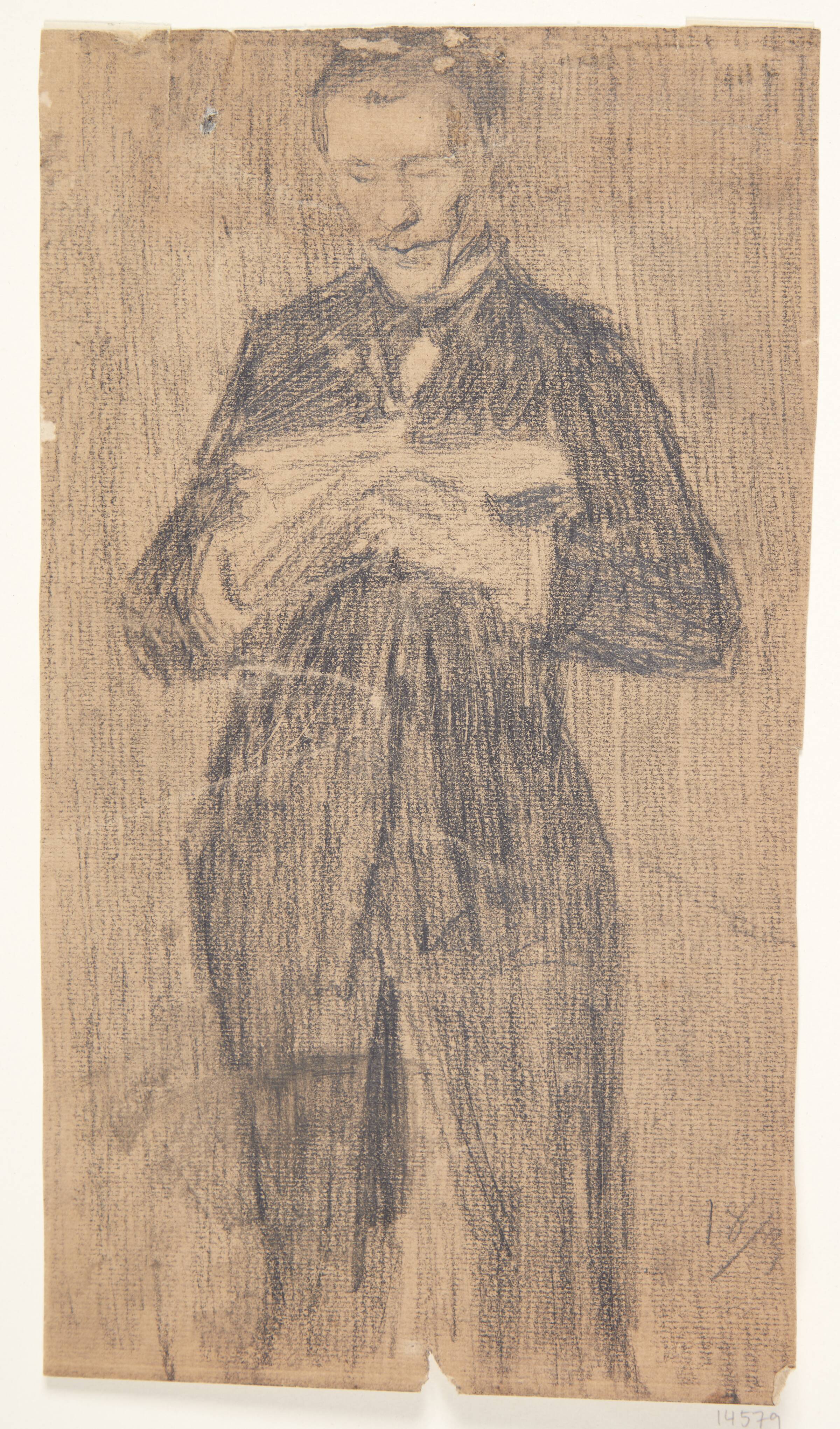 Portrætstudie af maleren Karl Schou, Johannes Larsen, 1892