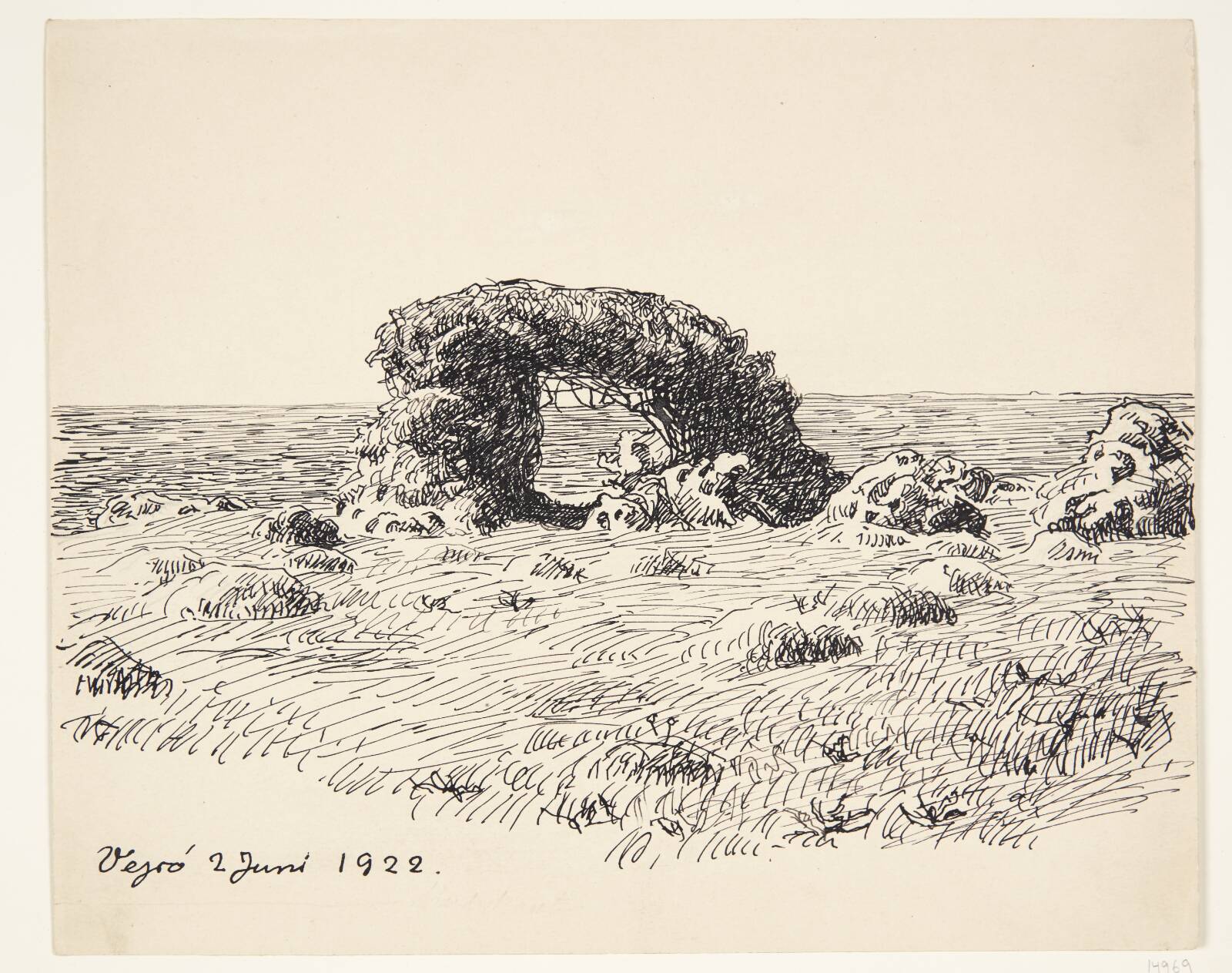 Landskab. Vejrø, Johannes Larsen, 1922