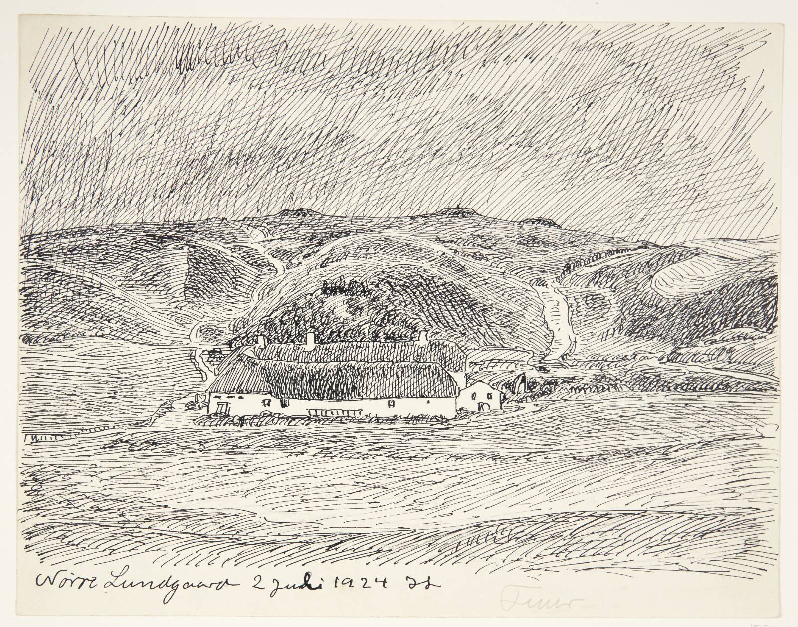 "Nørre Lundgaard". Fur, Johannes Larsen, 1924