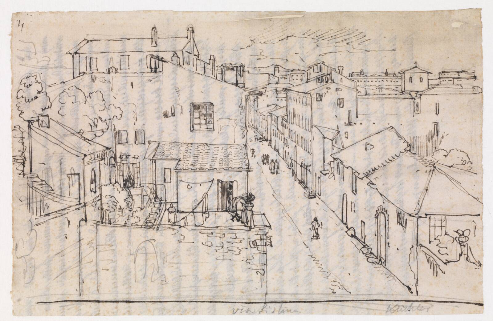 Rom, via Sistina, Albert Küchler, 1803-1886