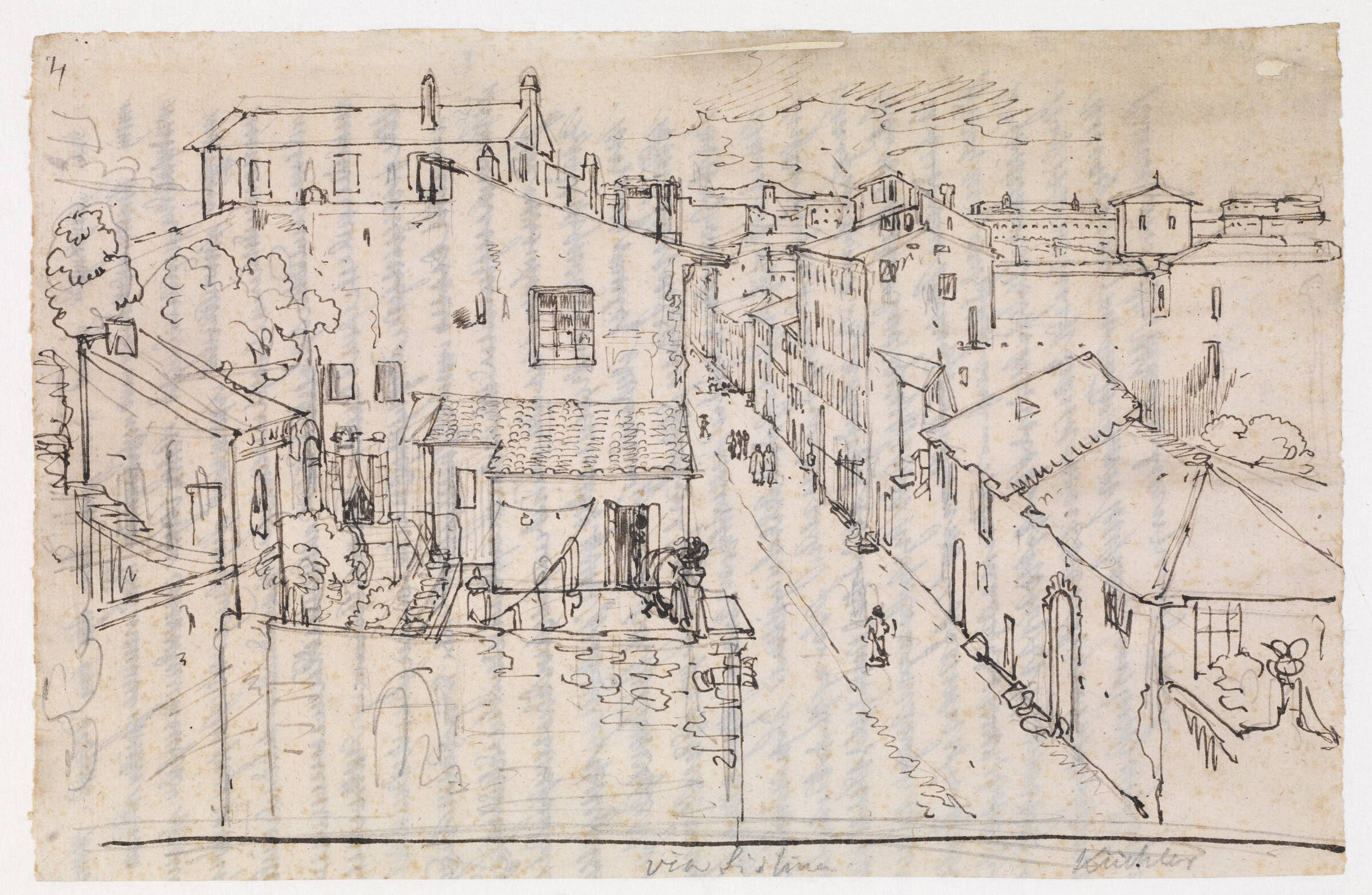Rom, via Sistina, Albert Küchler, 1803-1886