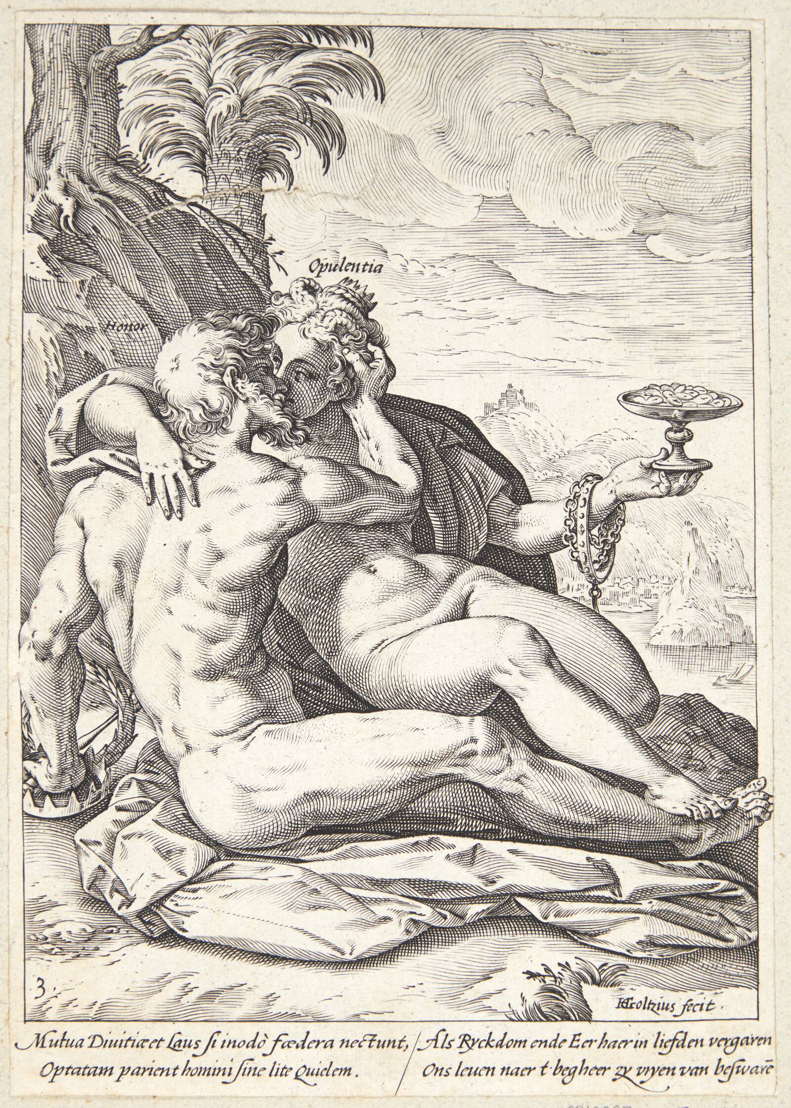 Ære og velstand, Hendrick Goltzius, 1582