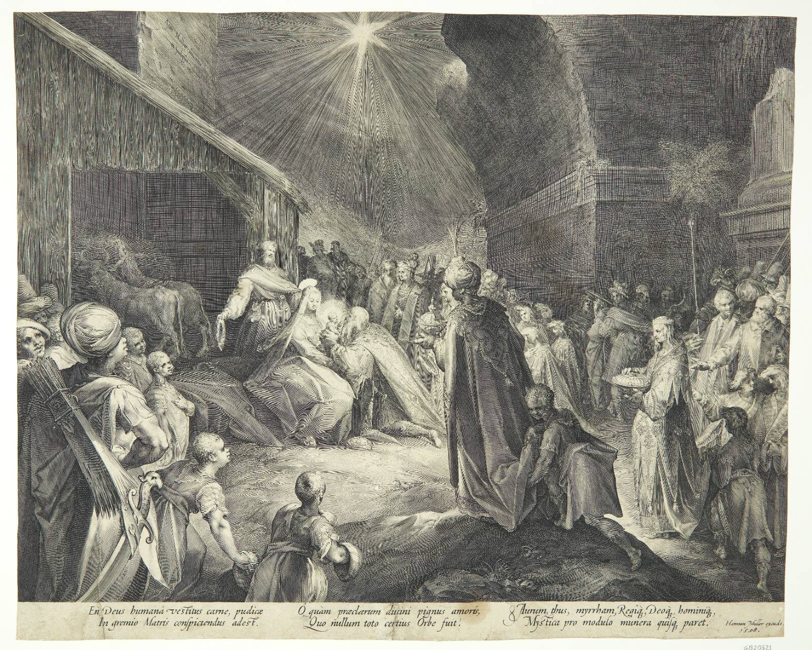 Kongernes tilbedelse, Jan Harmensz. Muller, 1598