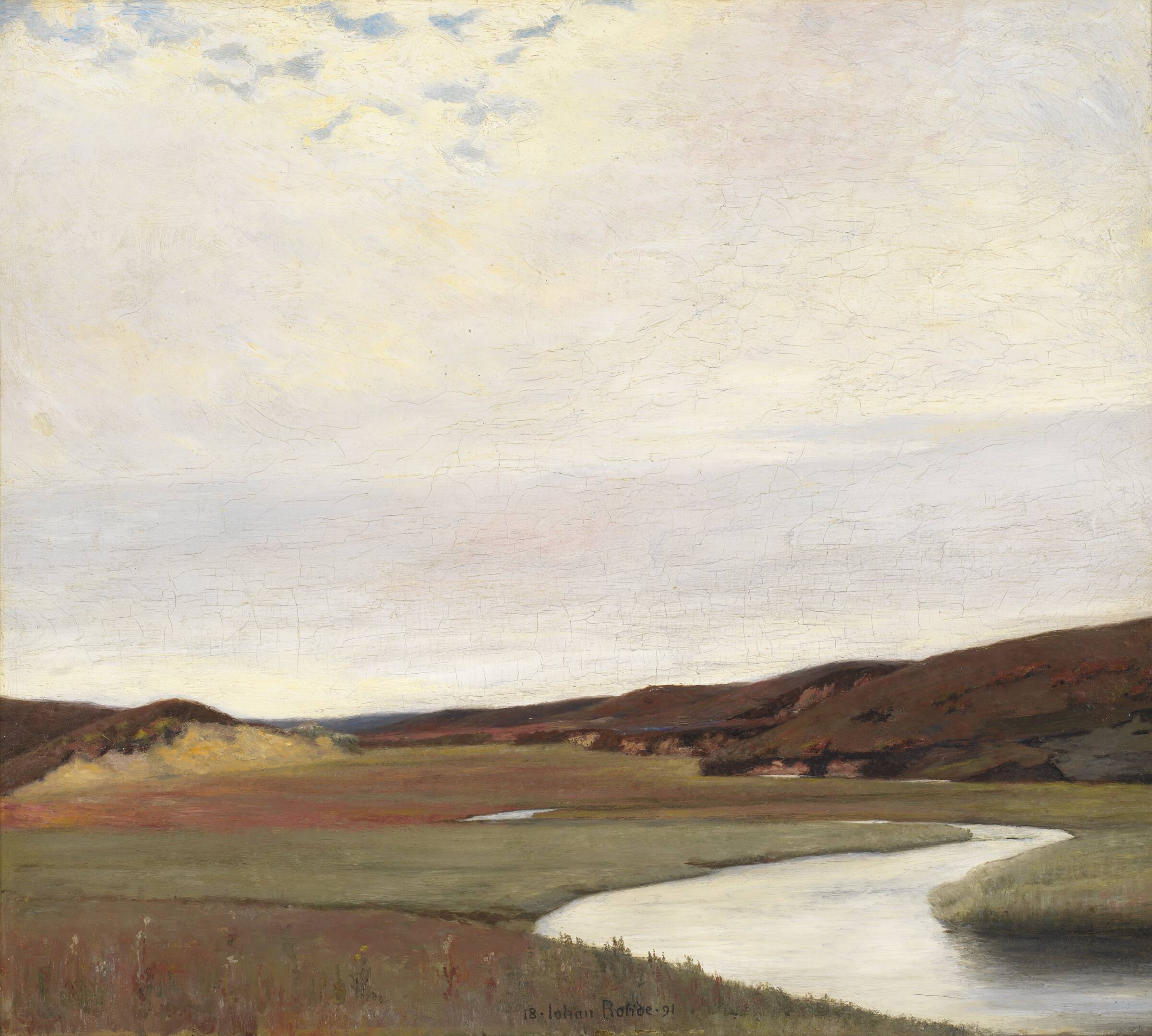Sommerdag ved Karup Å, Johan Rohde, 1891