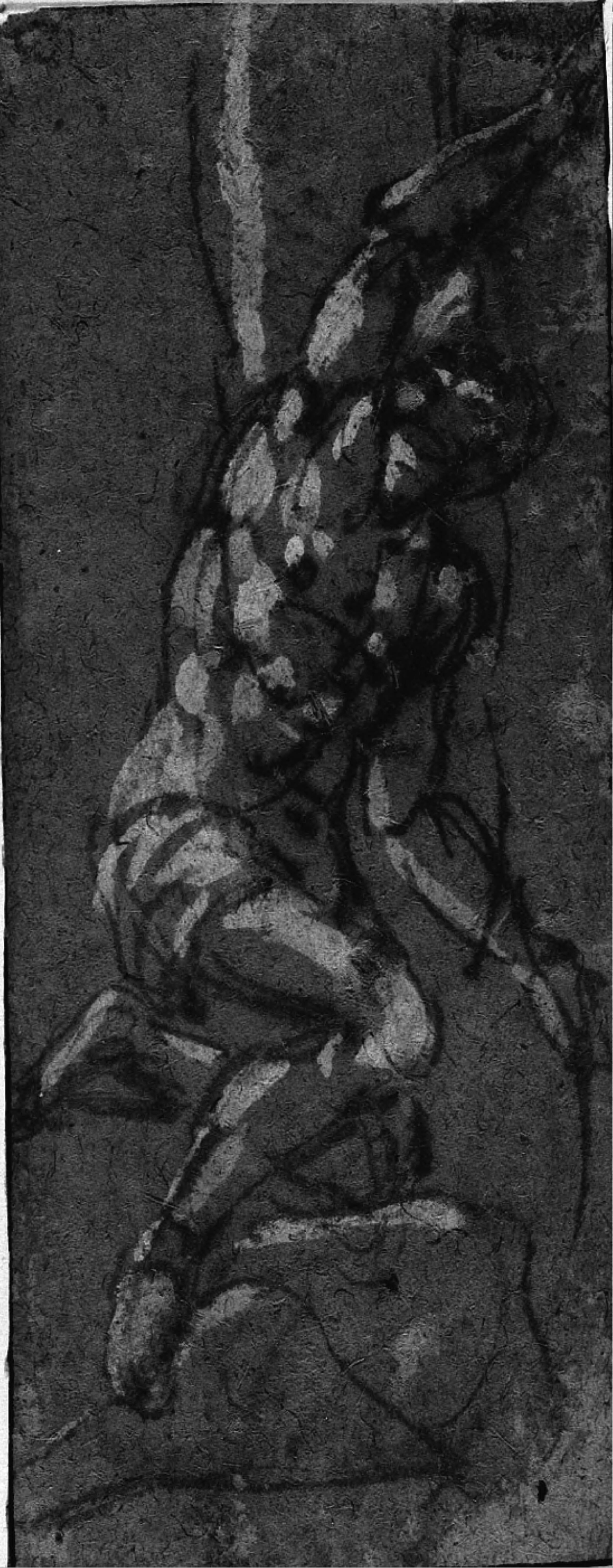 Figurstudie af mandlig model, Giuseppe Ribera, 1591-1652