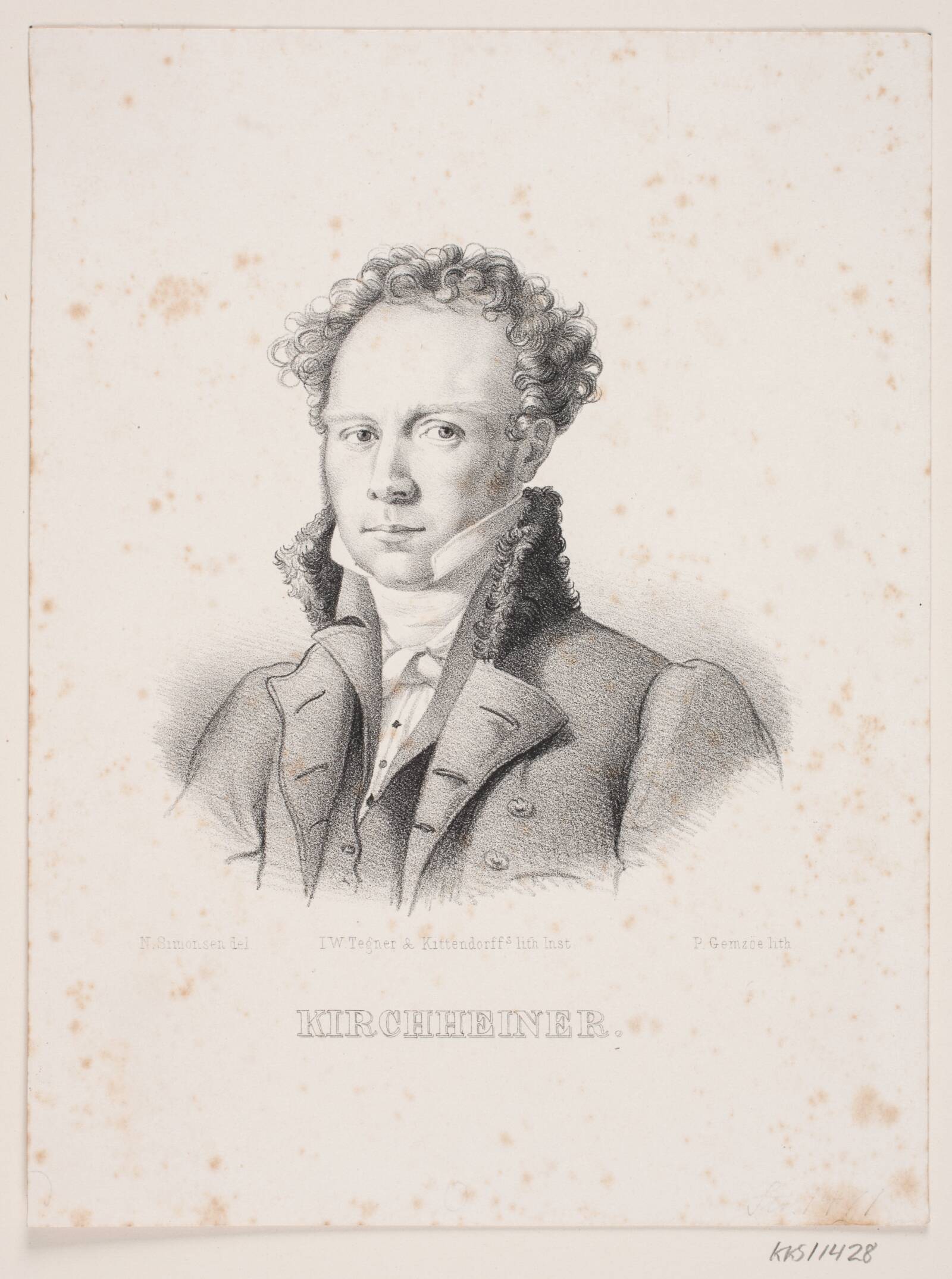 Johan Frederik Kirchheiner, Peter Henrik Gemzøe, 1851
