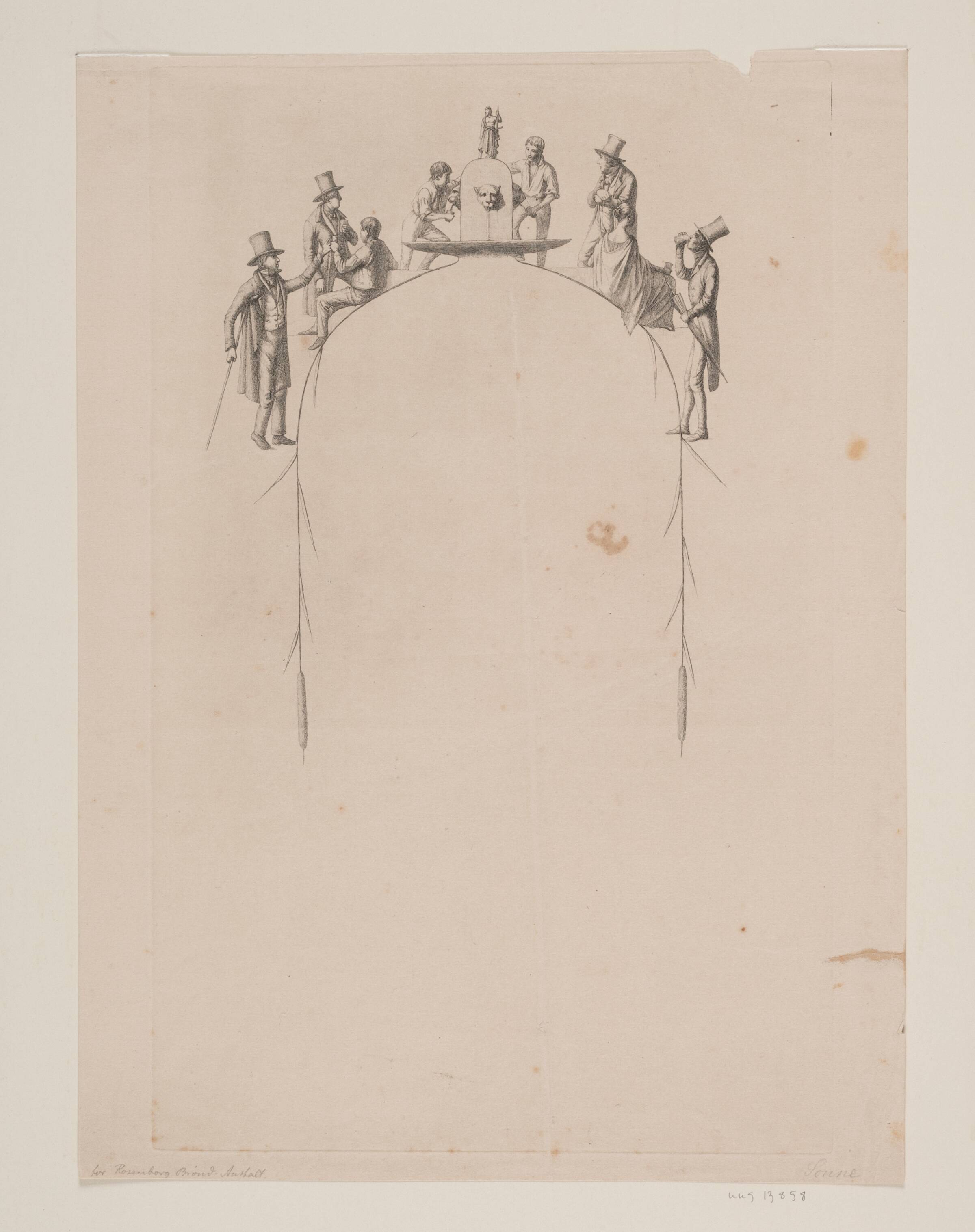 Udkast til aktiebrev for Rosenborg Brøndhus Anstalt, Jørgen V. Sonne, 1843