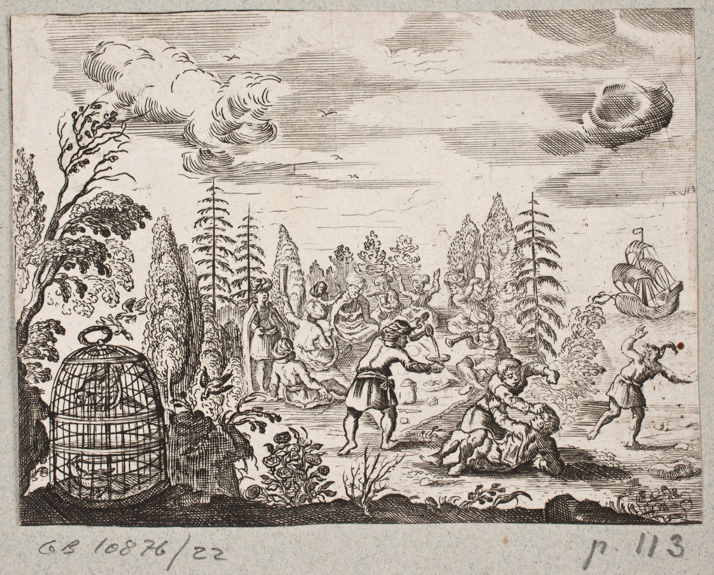 Illustration til Adam Olearius, “Persianischer Rosenthal von einem Sinnreichen Poeten Schich Saadi […]”, Schleswig 1660, J. Muller, 1645