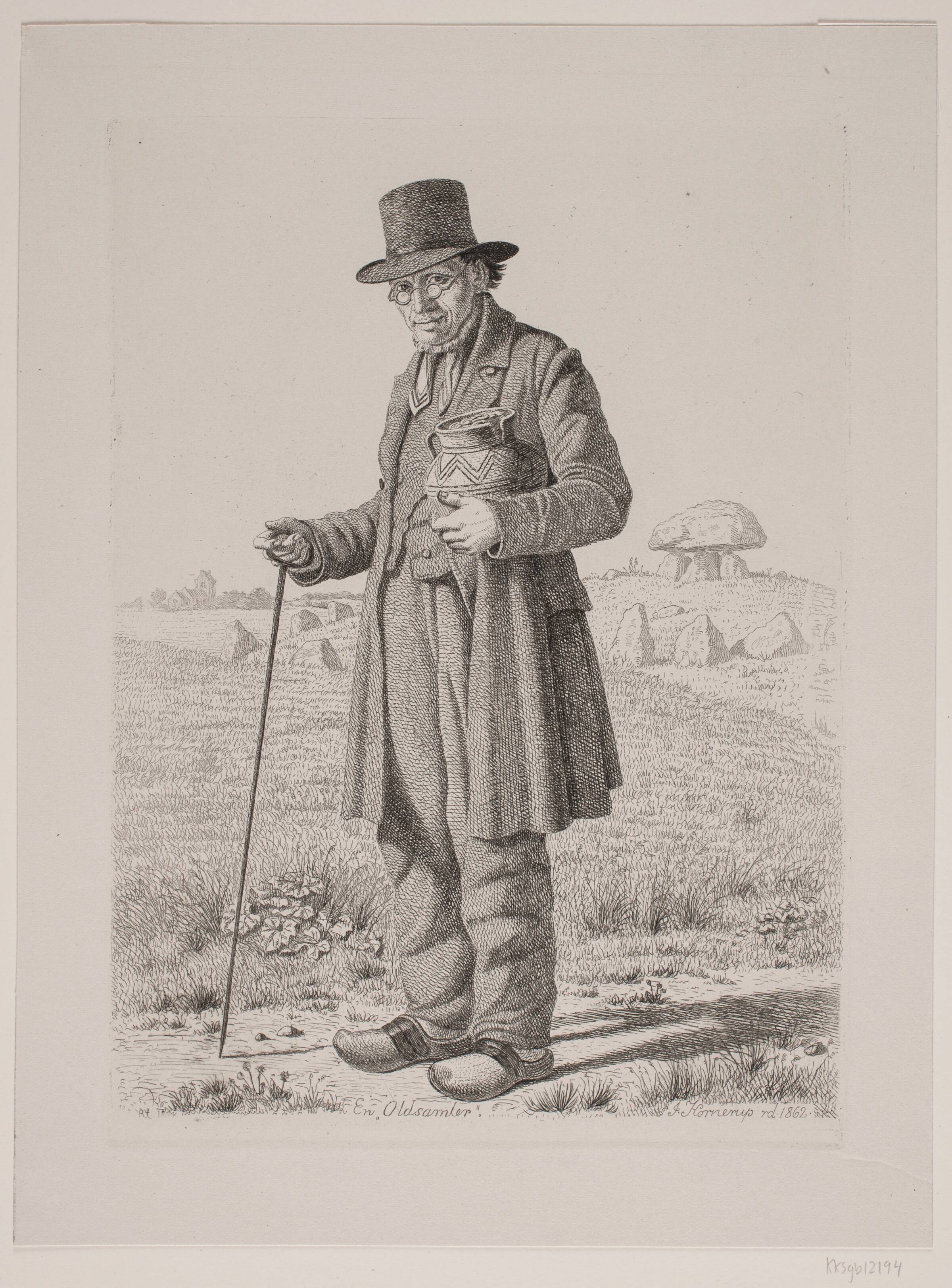 Christen B. Sørensen. En oldsamler, Jacob Kornerup, 1862