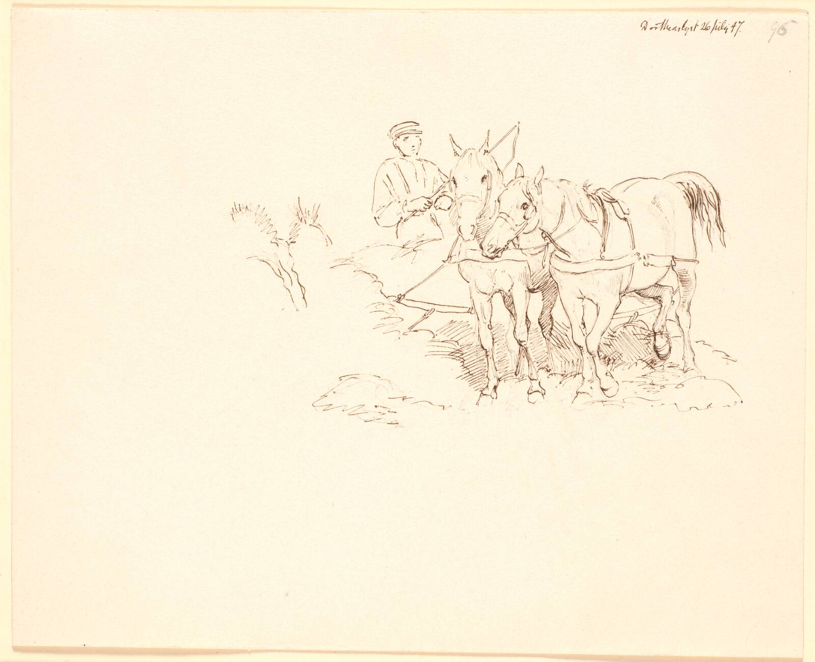 Ploven vender, Johan Thomas Lundbye, 1847