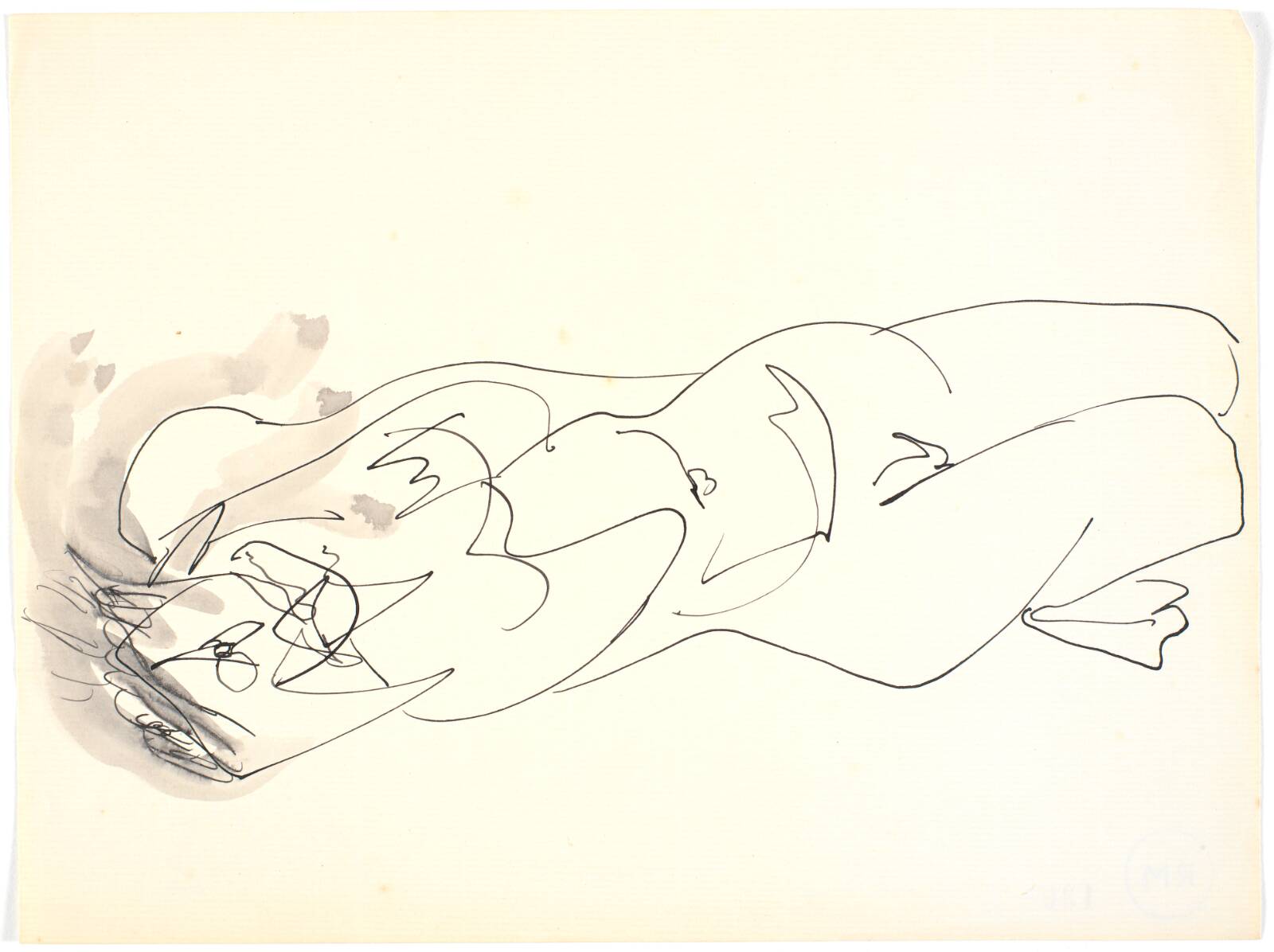 Liggende kvinde, Richard Mortensen, 1943