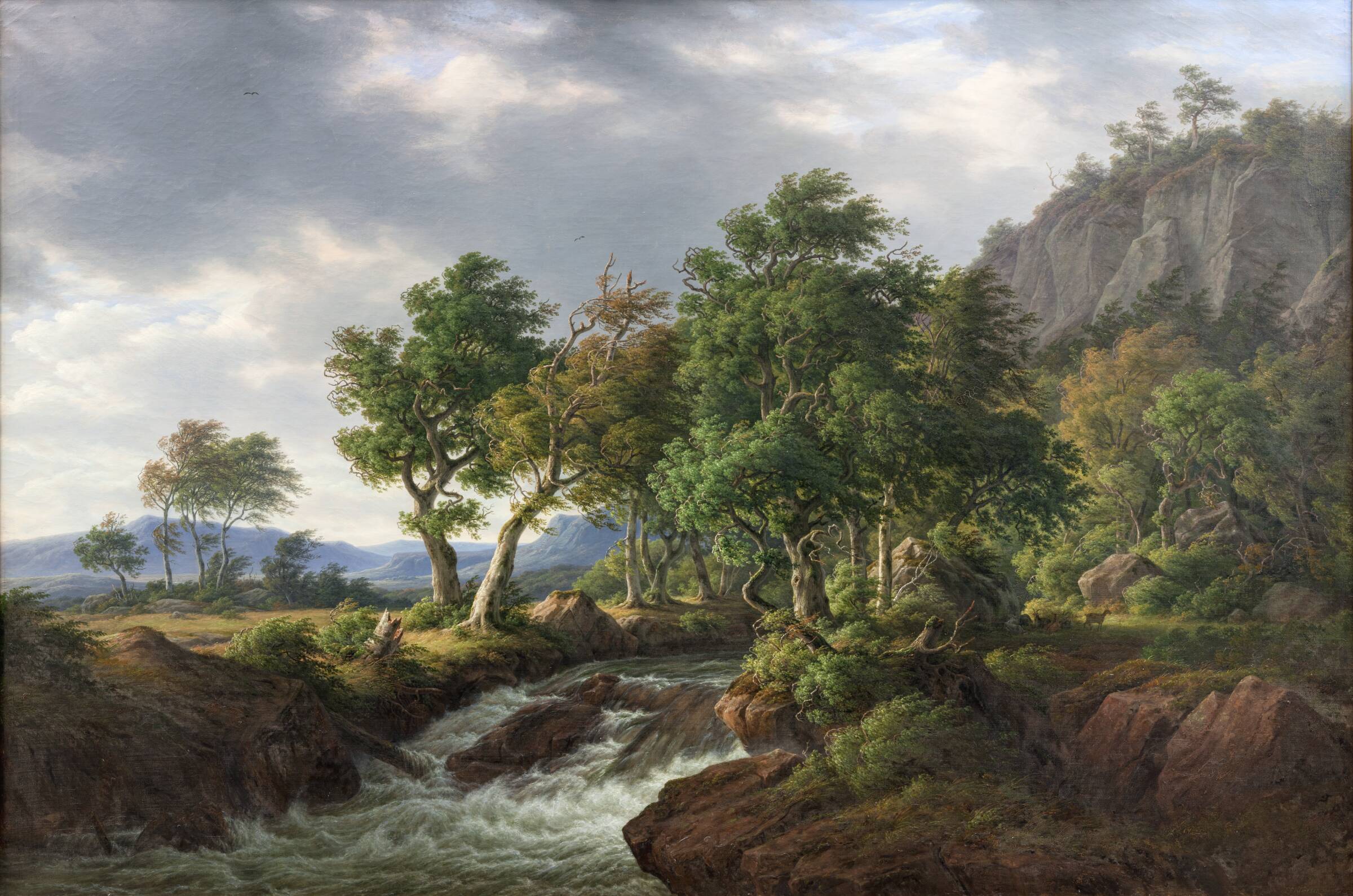 Klippelandskab. Djupadal i Bleking, F.C. Kiærskou, 1855