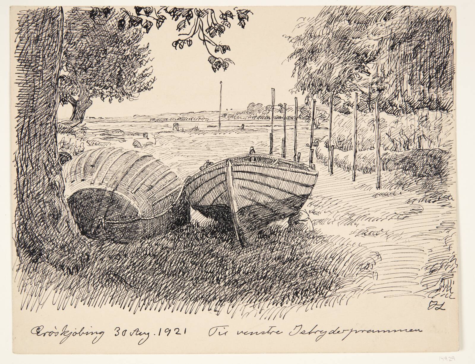 "Ærøskøbing". Ærø, Johannes Larsen, 1921