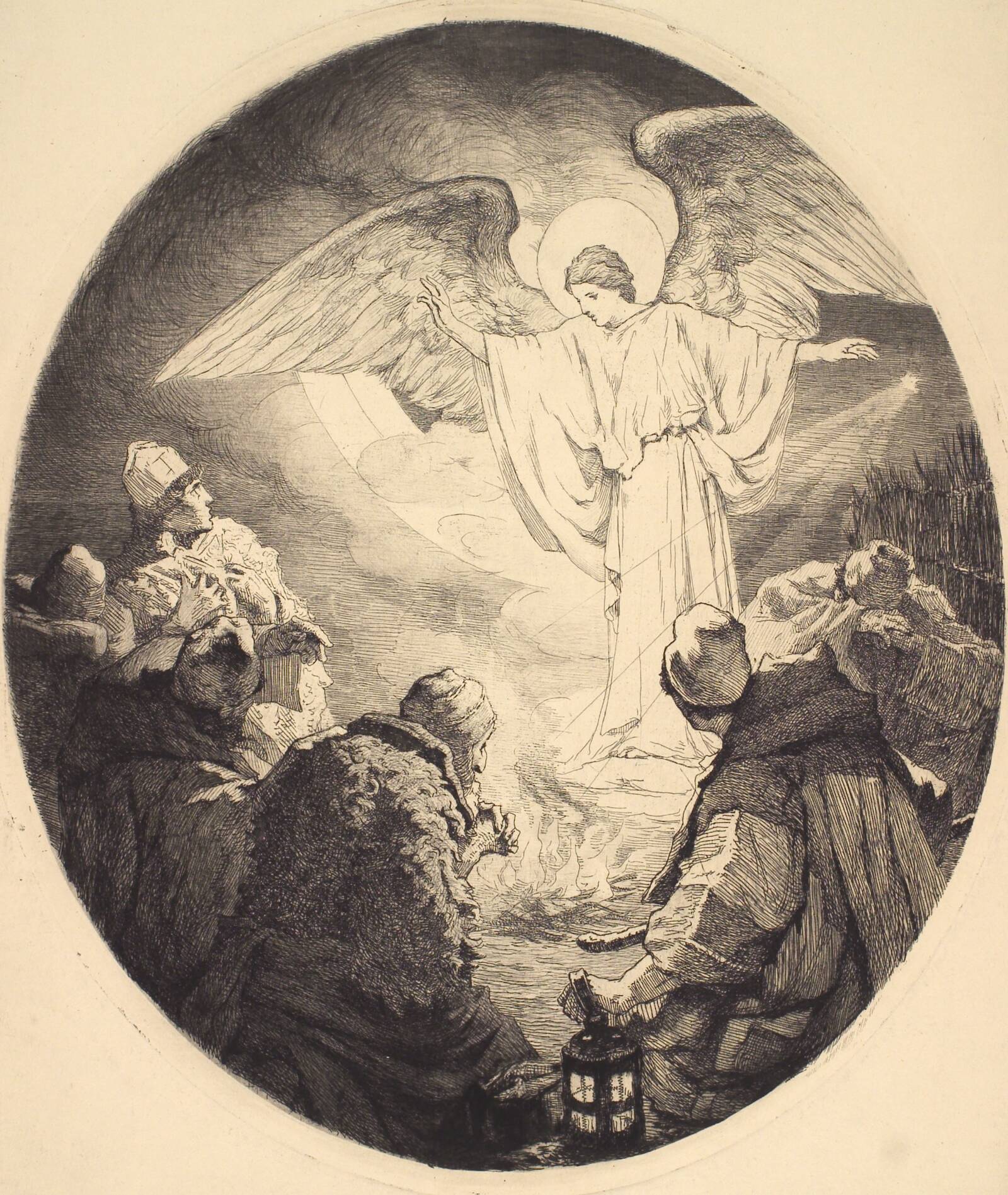Forkyndelsen for hyrderne, Frans Schwartz, 1865-1917