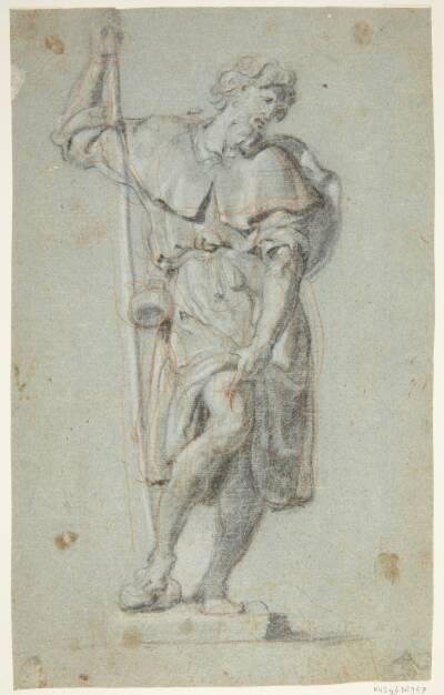 Tegning af en soldater statue