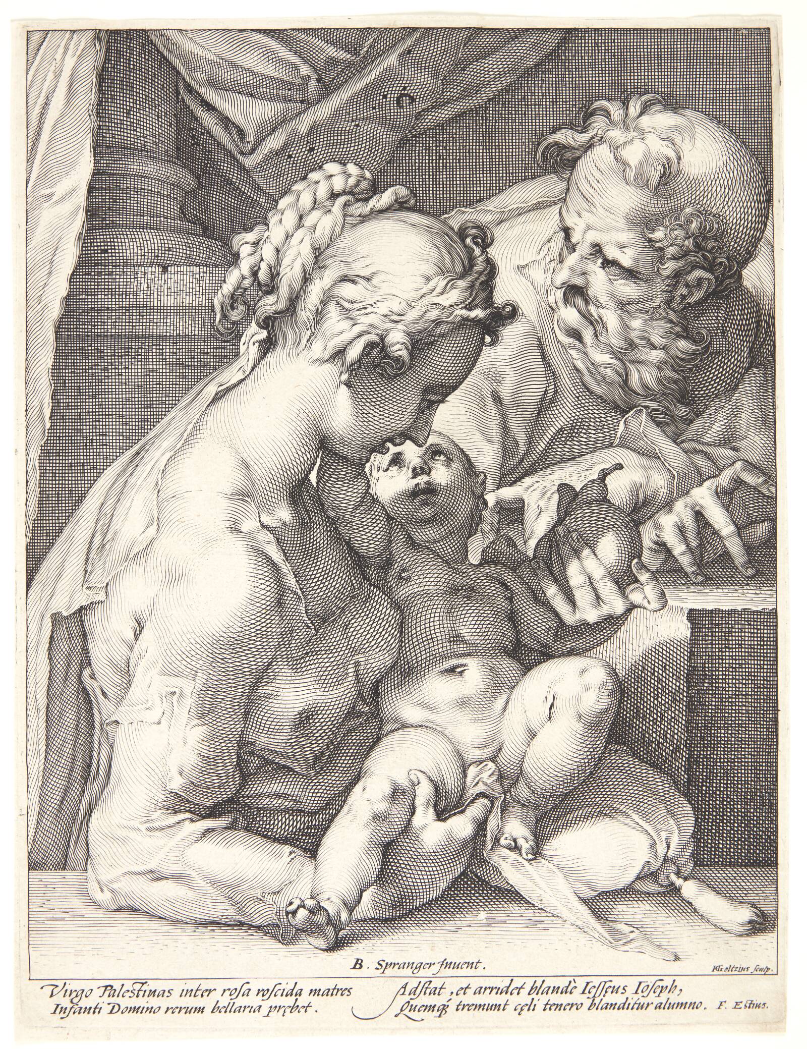 Den hellige familie, Hendrick Goltzius, 1587-1590