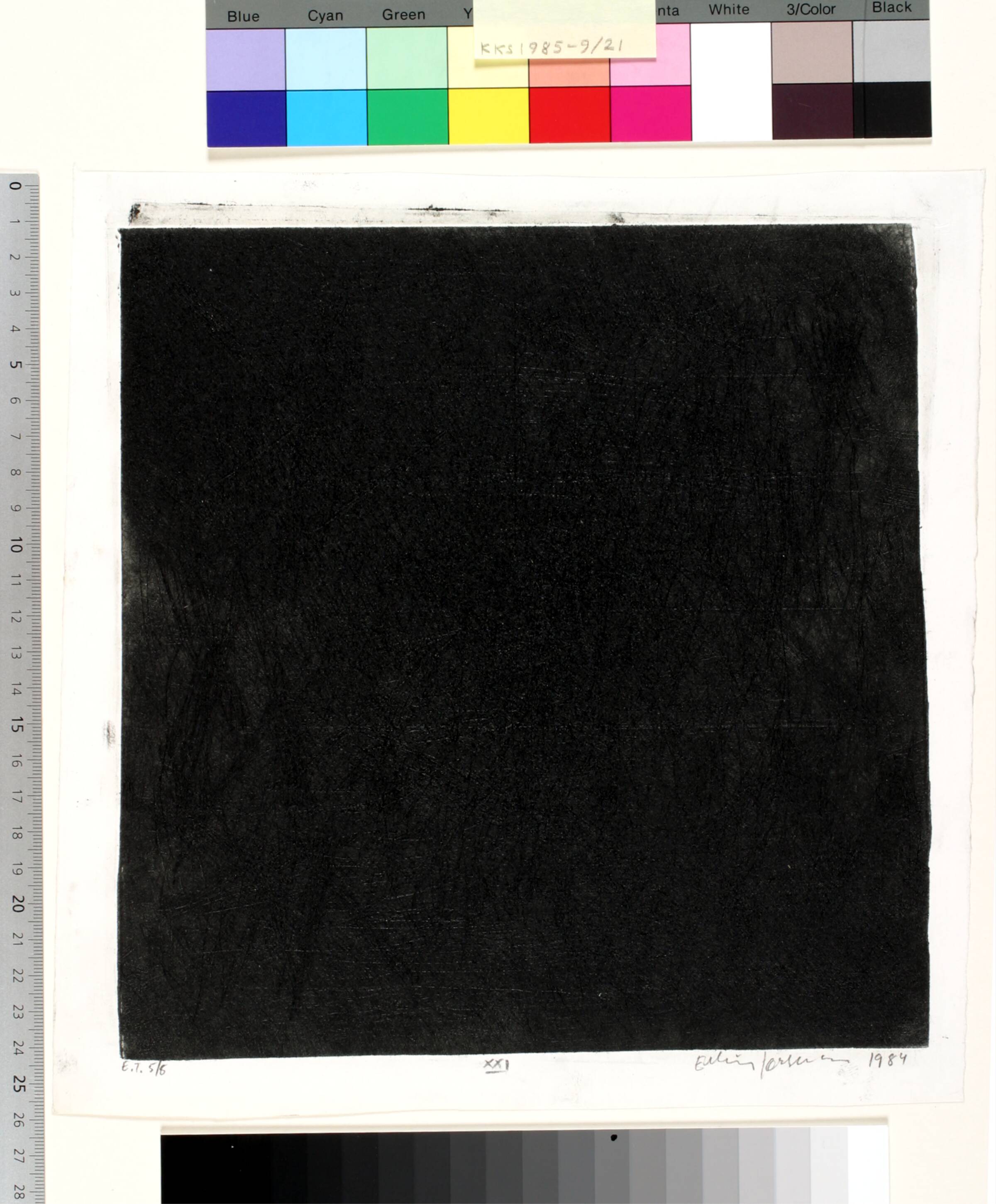 Dagbogsblad XXI, Erling Jørgensen, 1984