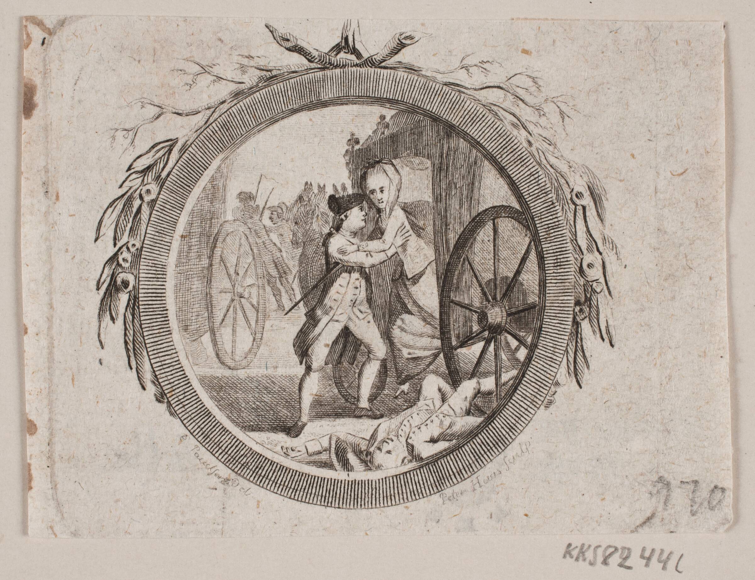 Vignet til Samuel Richardson "Sir Carl Grandisons Historie", Peter Haas, 1780-1782