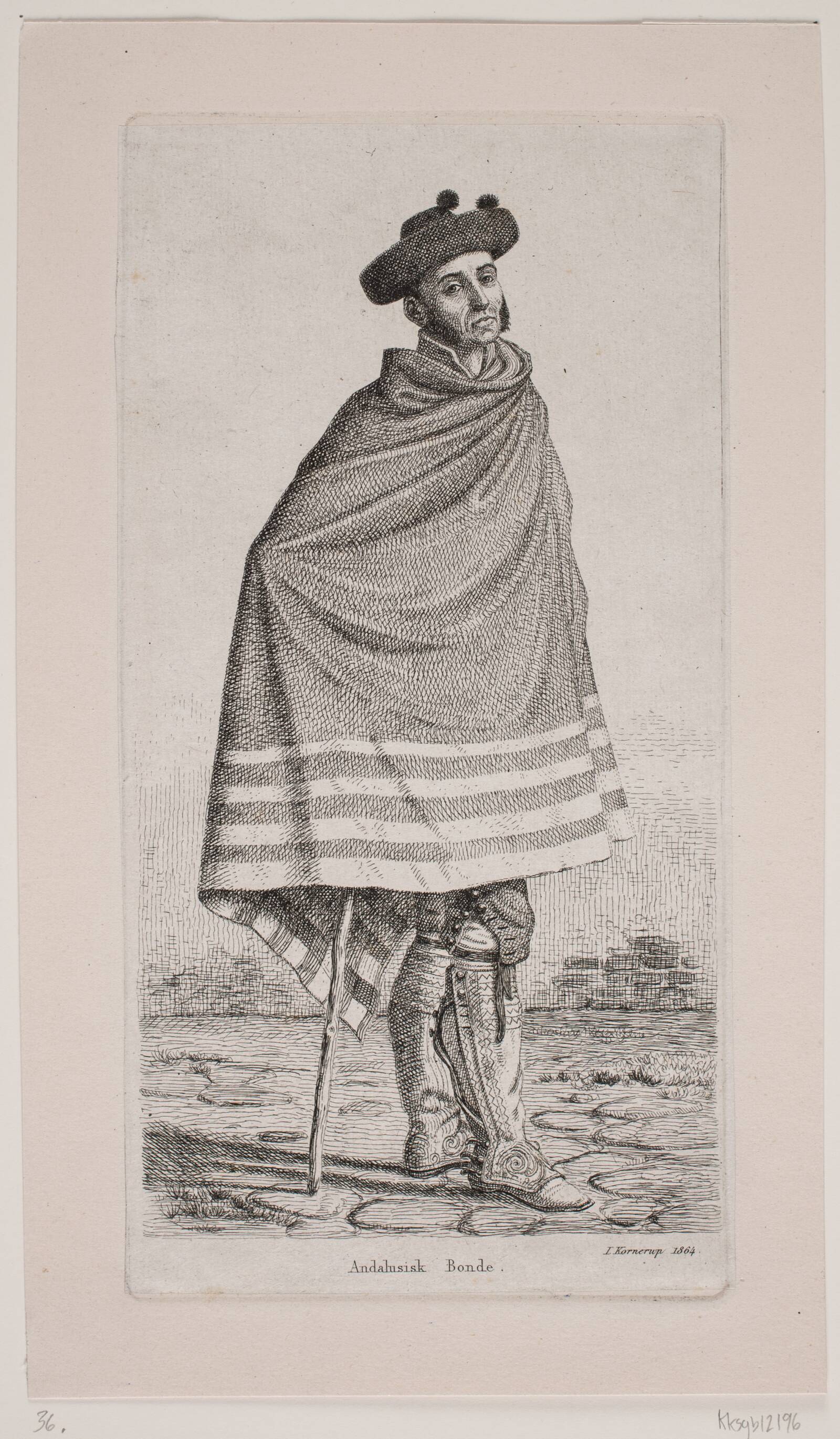 "Andalusisk bonde", Jacob Kornerup, 1864