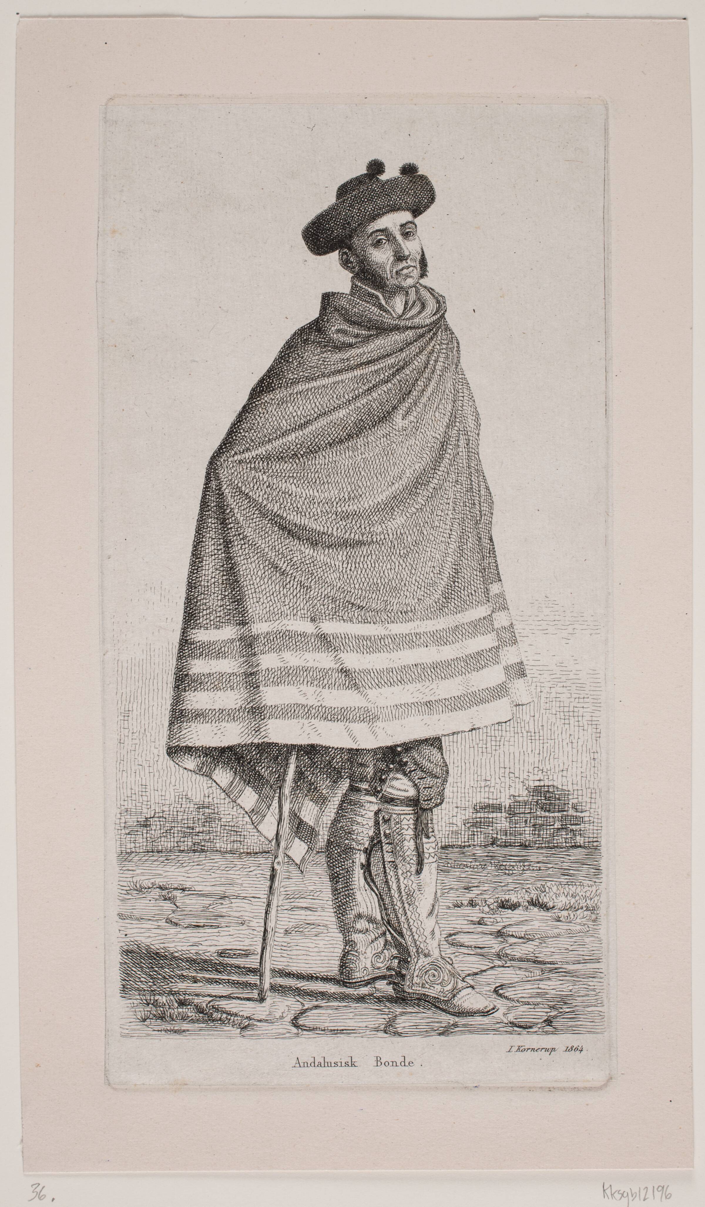 "Andalusisk bonde", Jacob Kornerup, 1864