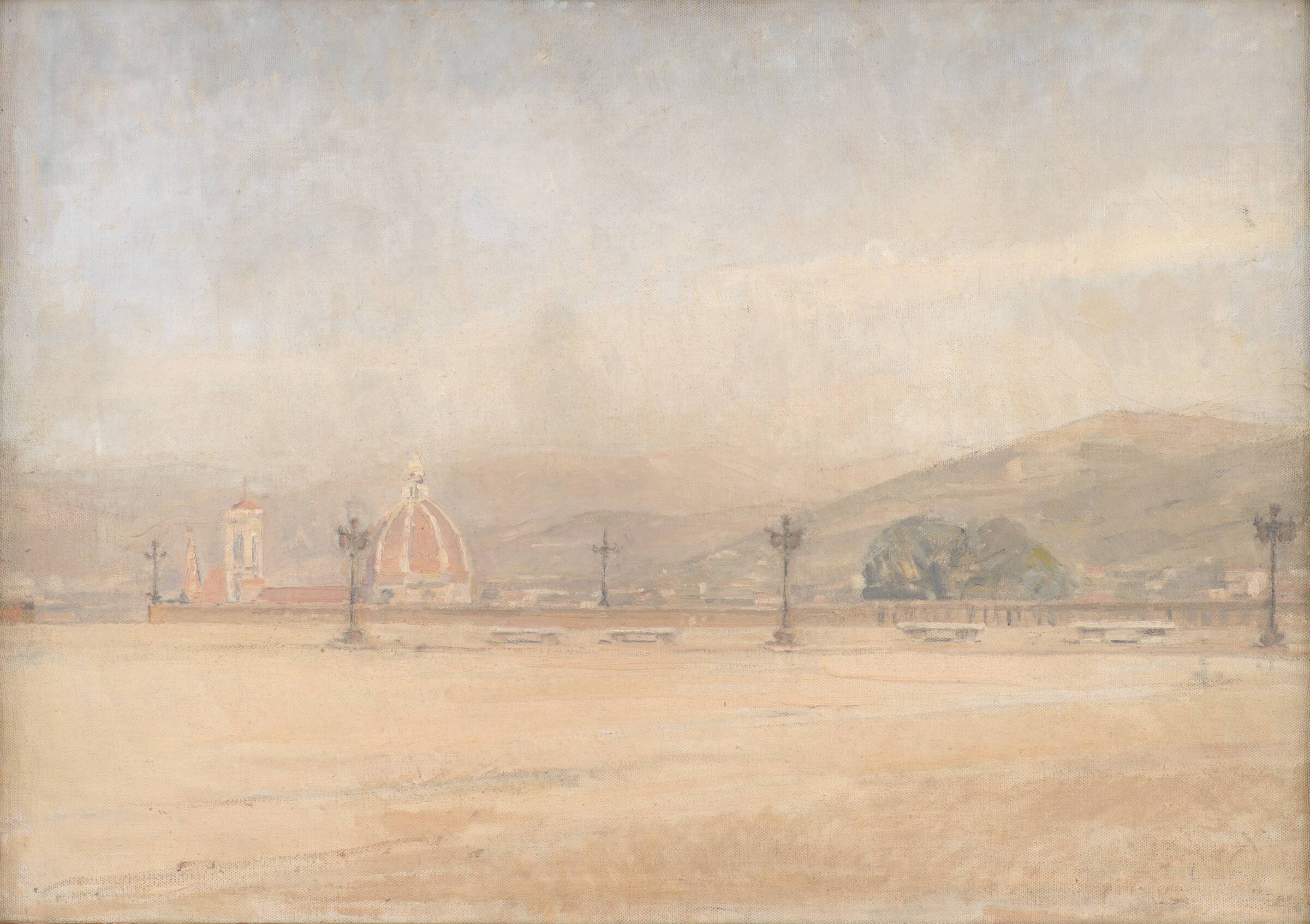 Piazzale Michelangelo ved Florens, Karl Schou, 1910