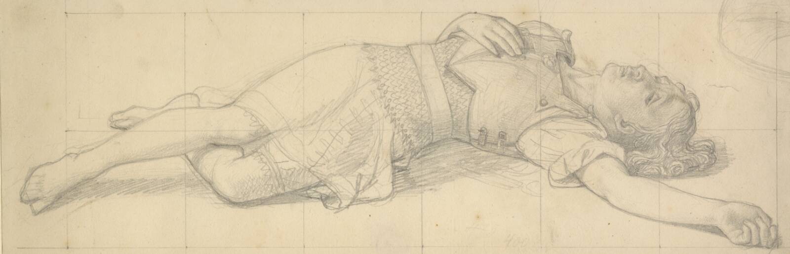 Balders død - studie til Balder., C.W. Eckersberg, 1817