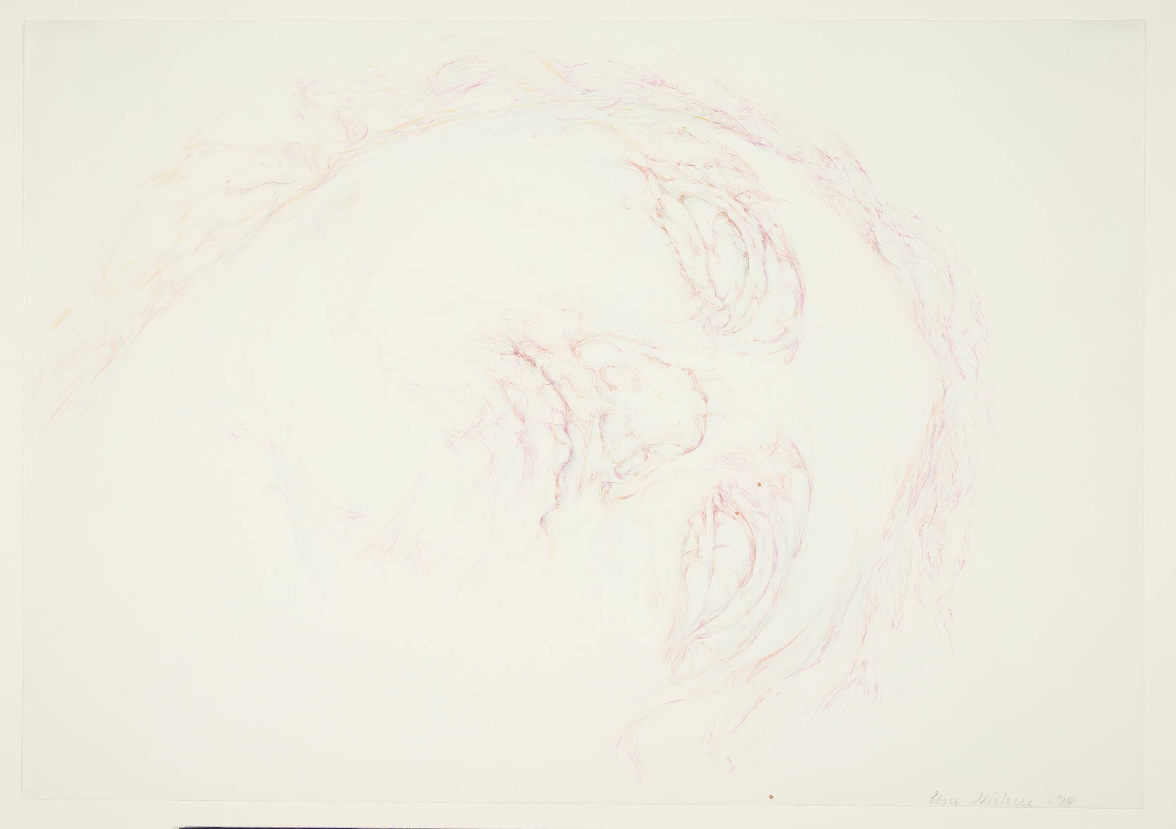 Liggende antikt hoved, Elsa Nielsen, 1978