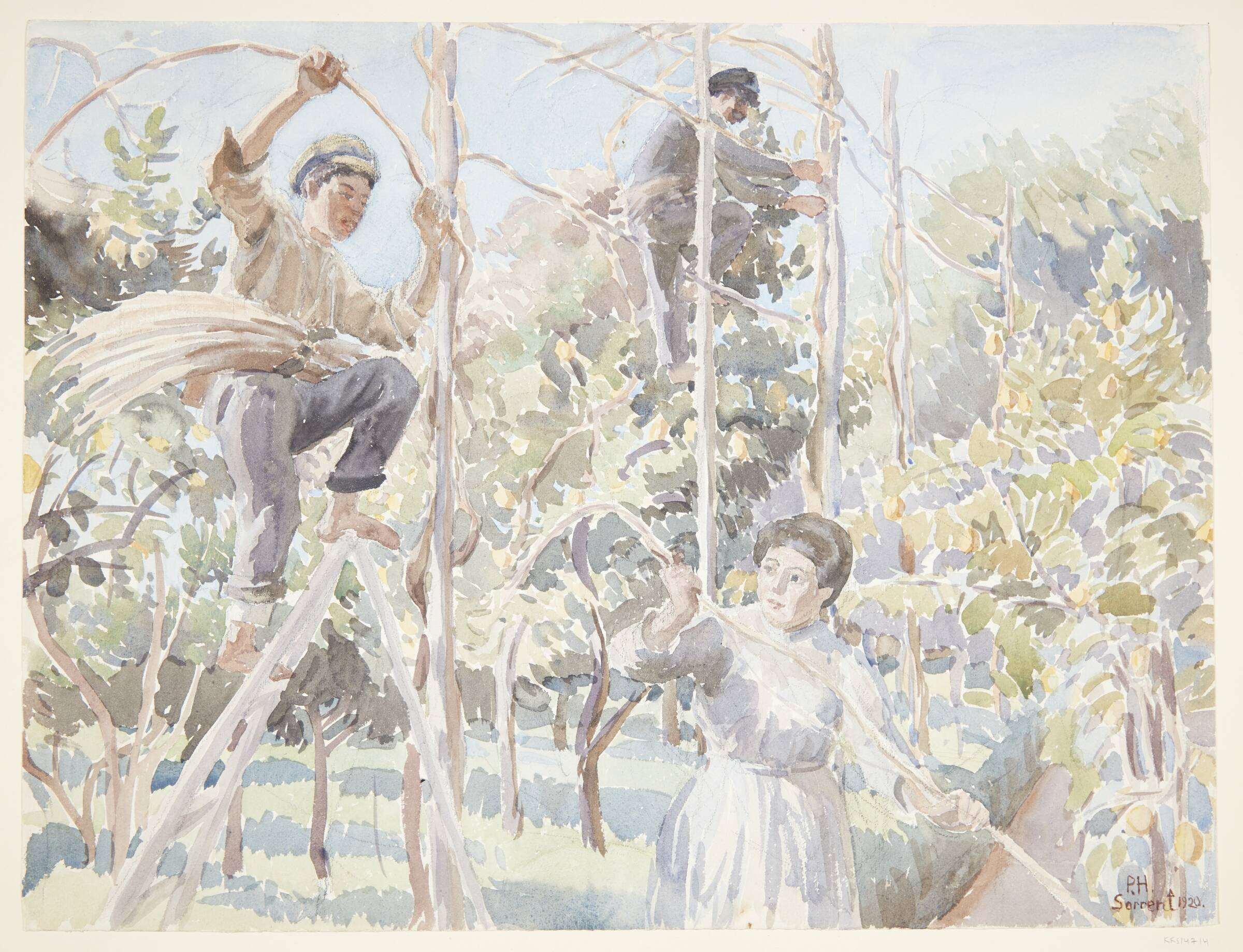 Tidligt forår ved hegnet, Johannes Larsen, 1901