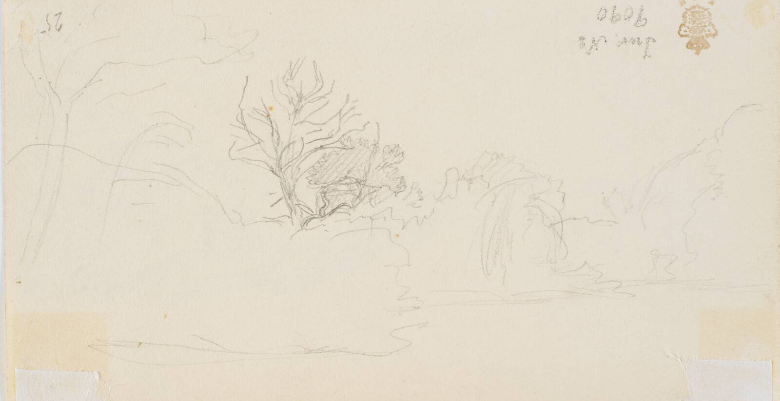Landskab med sø., P.C. Skovgaard, 1865-1868