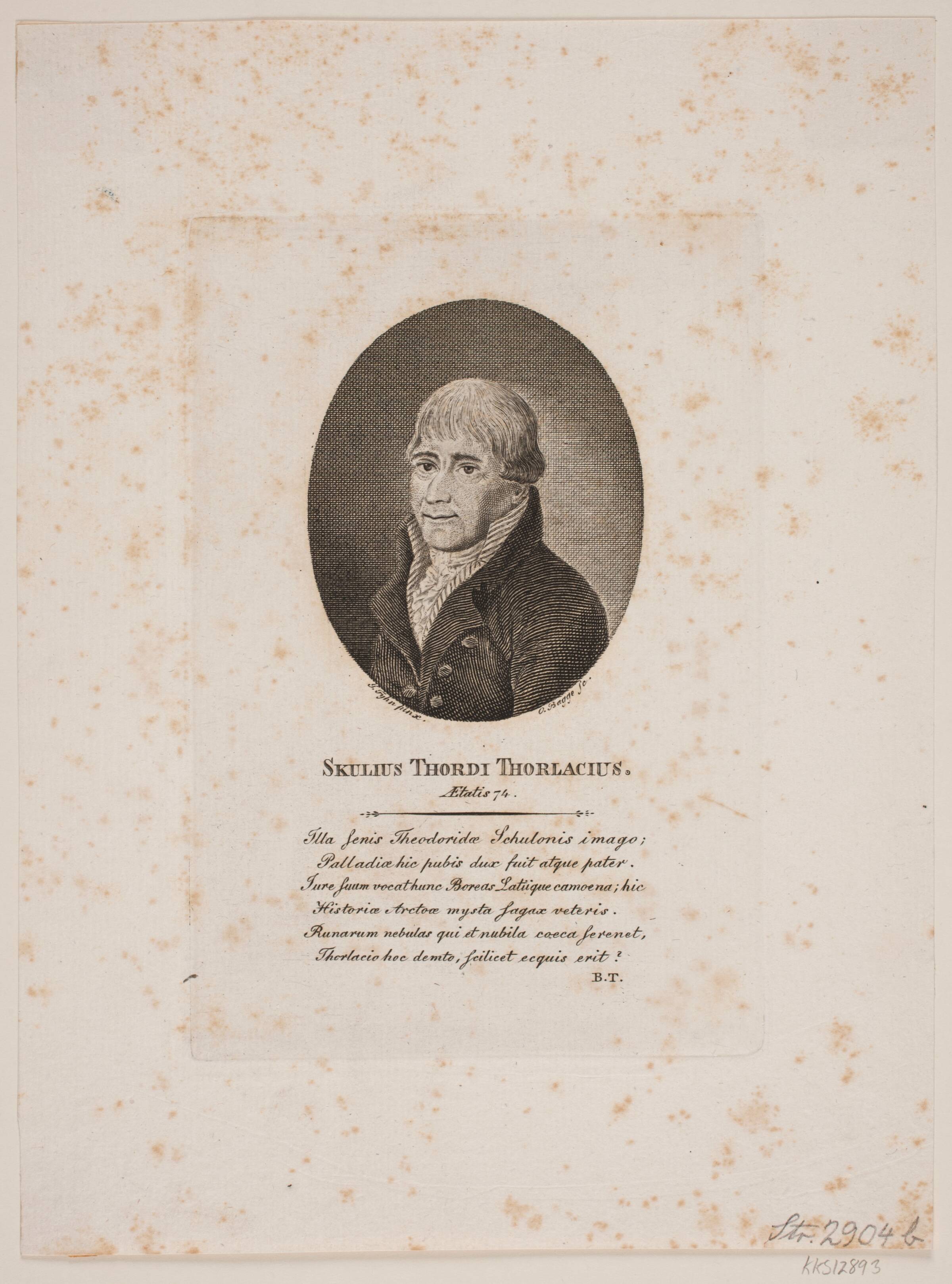 Skúli Thorlacius, Oluf Olufsen Bagge, 1817