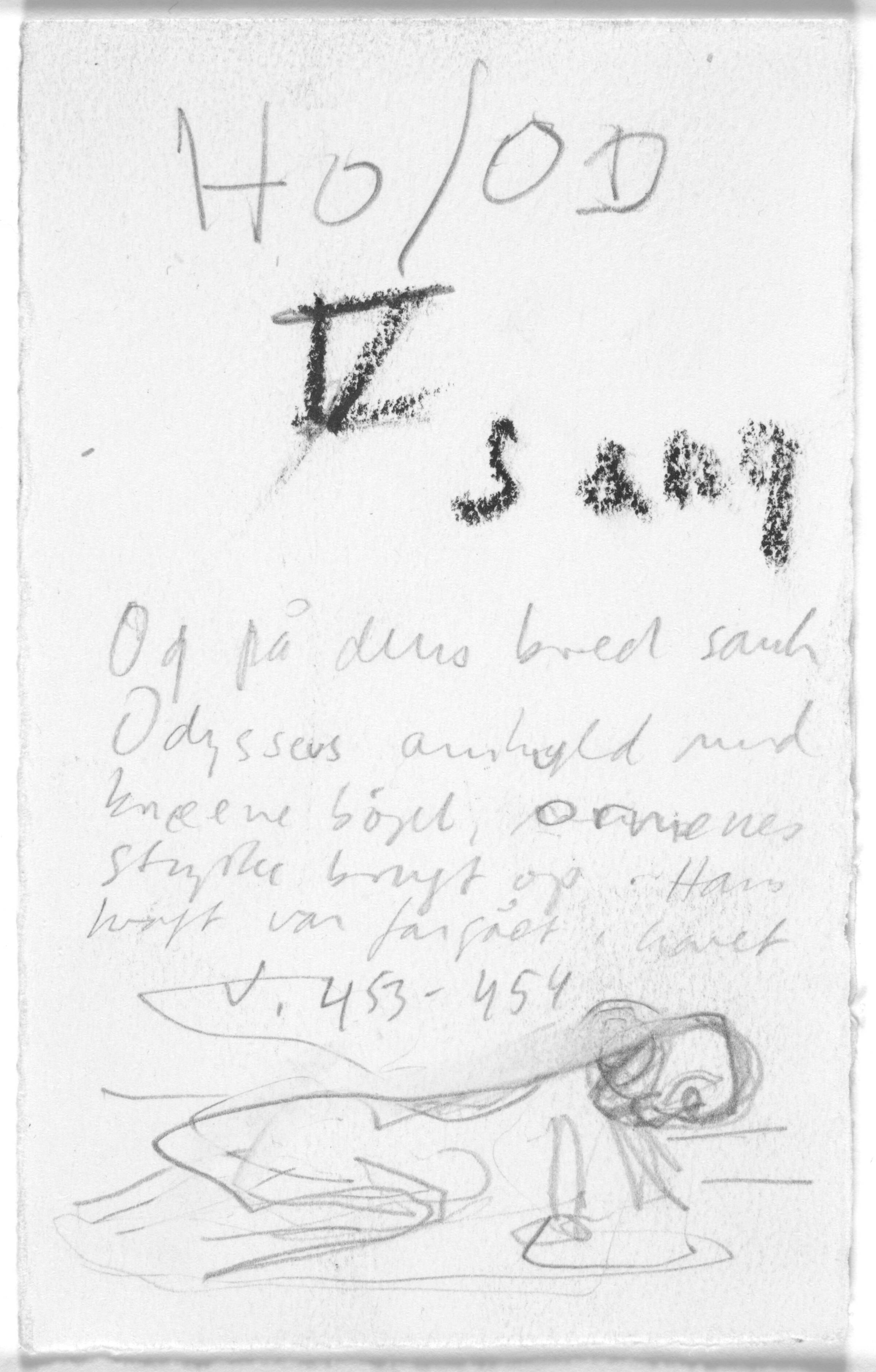 Skitse til femte sang i Homers Odyssé, Peter Brandes, 2001-2002