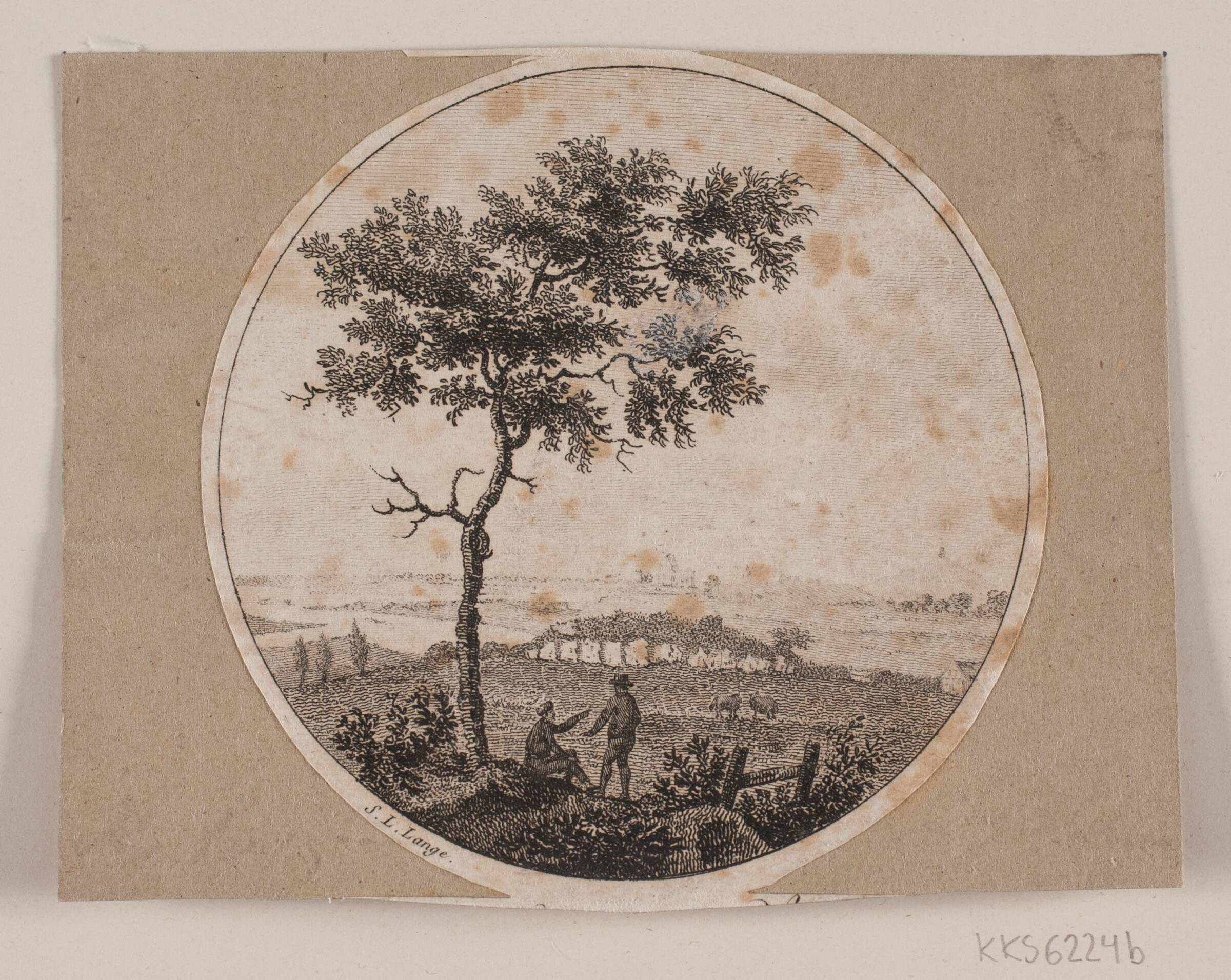 Et landskab, Søren L. Lange, 1822-1824