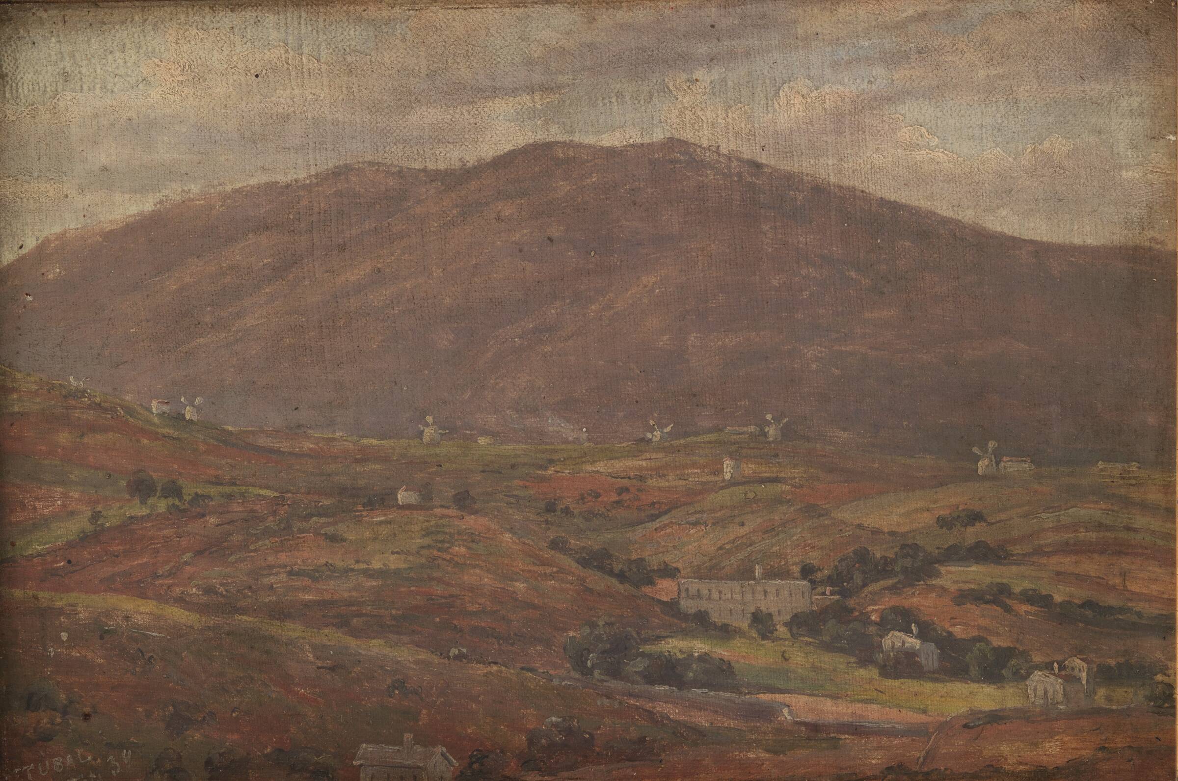 Landskab ved Sétúbal, Portugal, Thorald Brendstrup, 1839