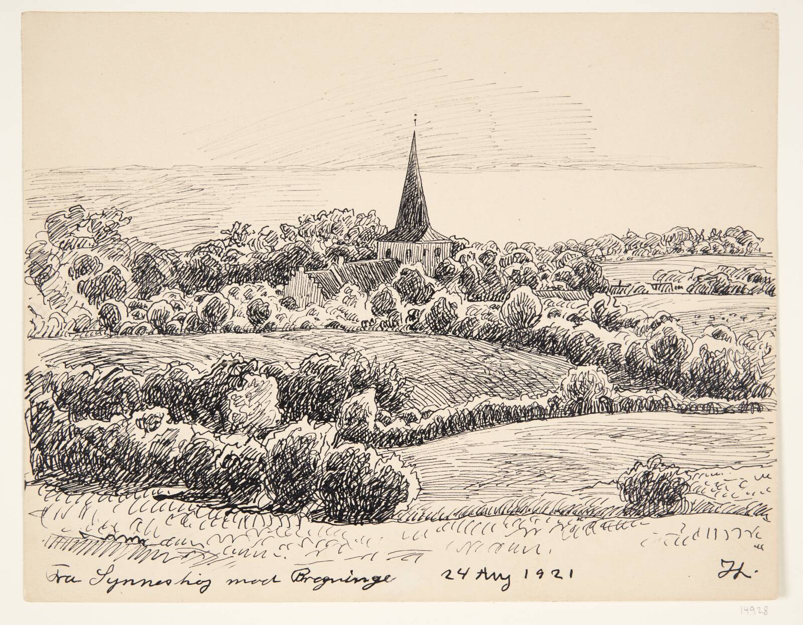 "Synneshøj". Ærø, Johannes Larsen, 1921