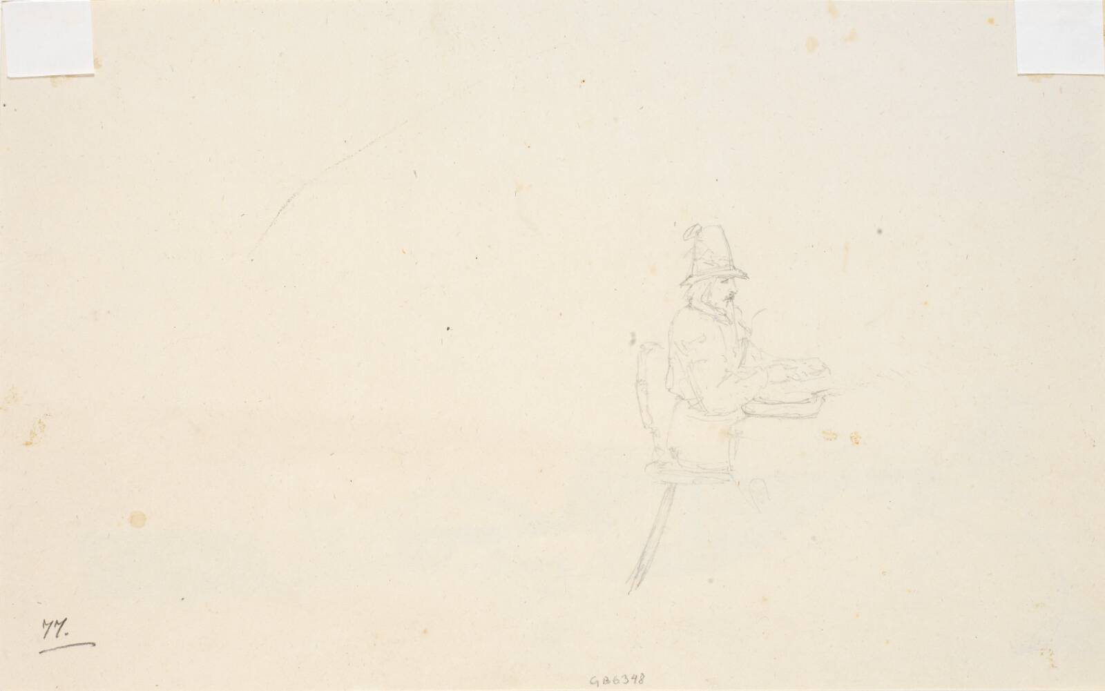 Siddende tyroler, Wilhelm Bendz, 1832