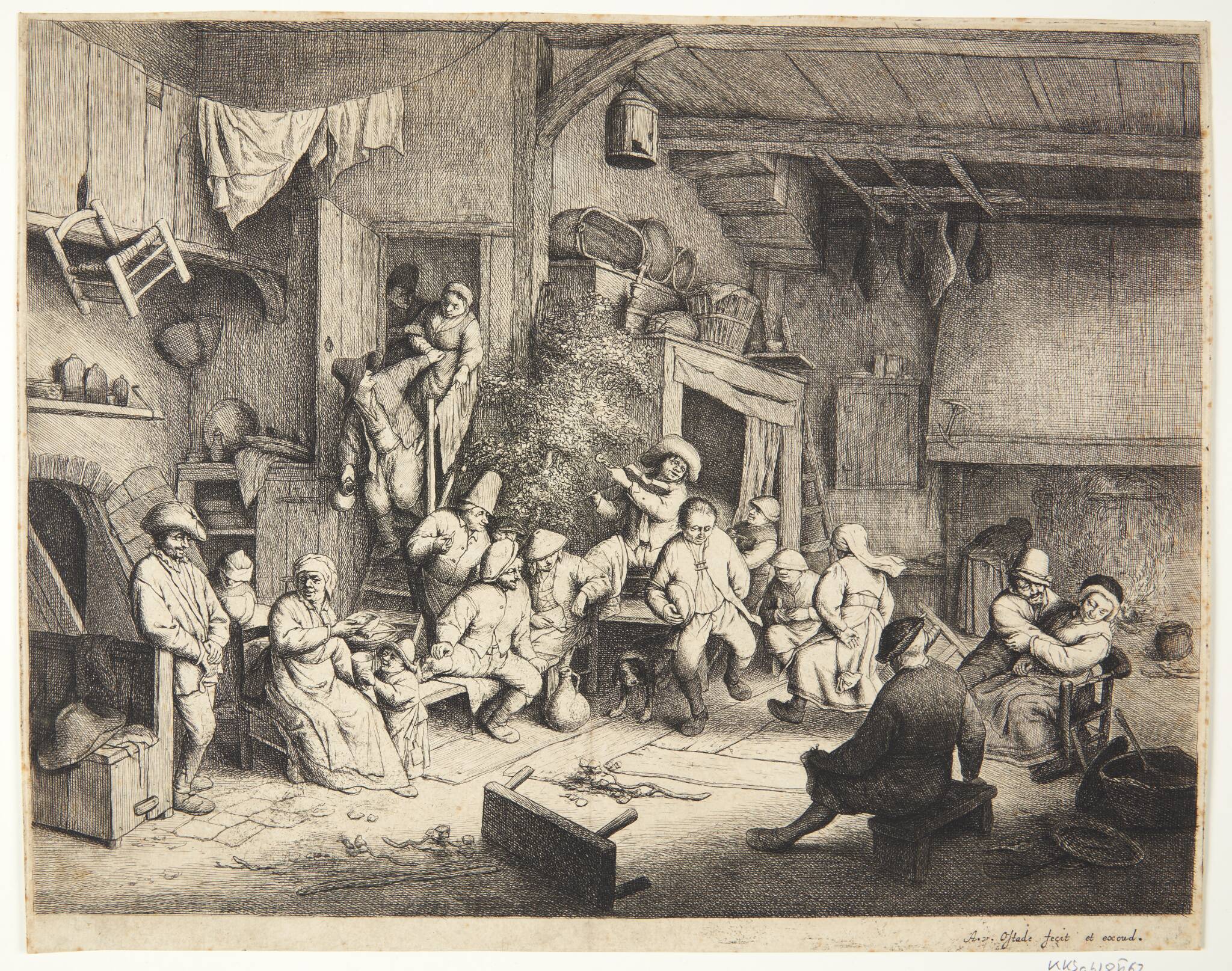 Dansende bønder i en krostue