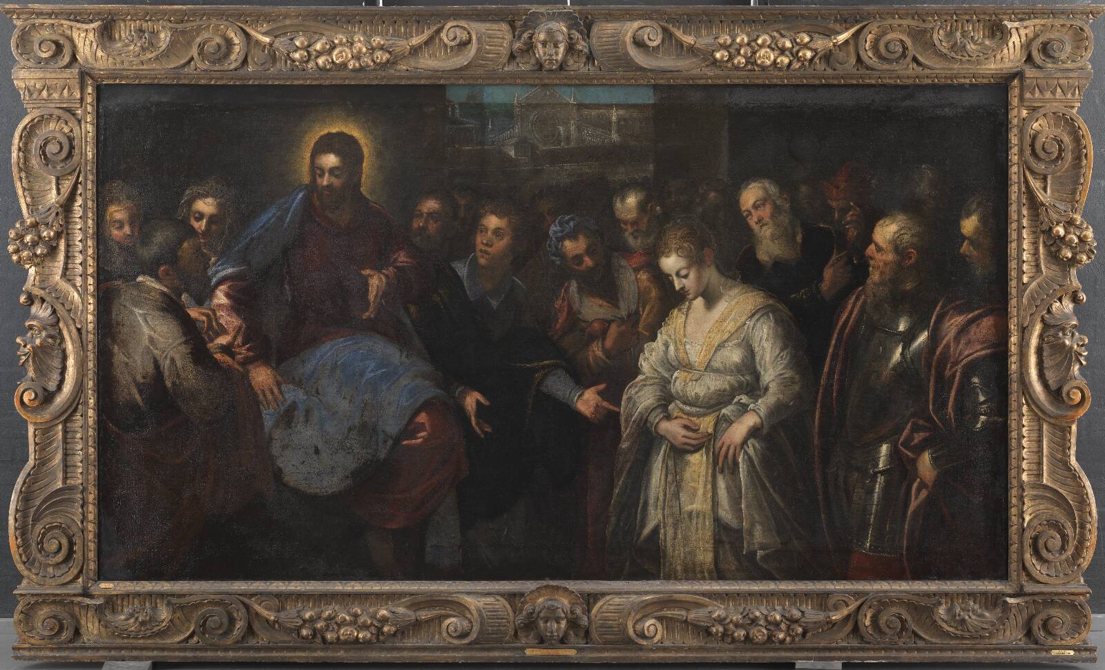 Christ and the Adulteress, by Domenico Tintoretto, 1575-1635