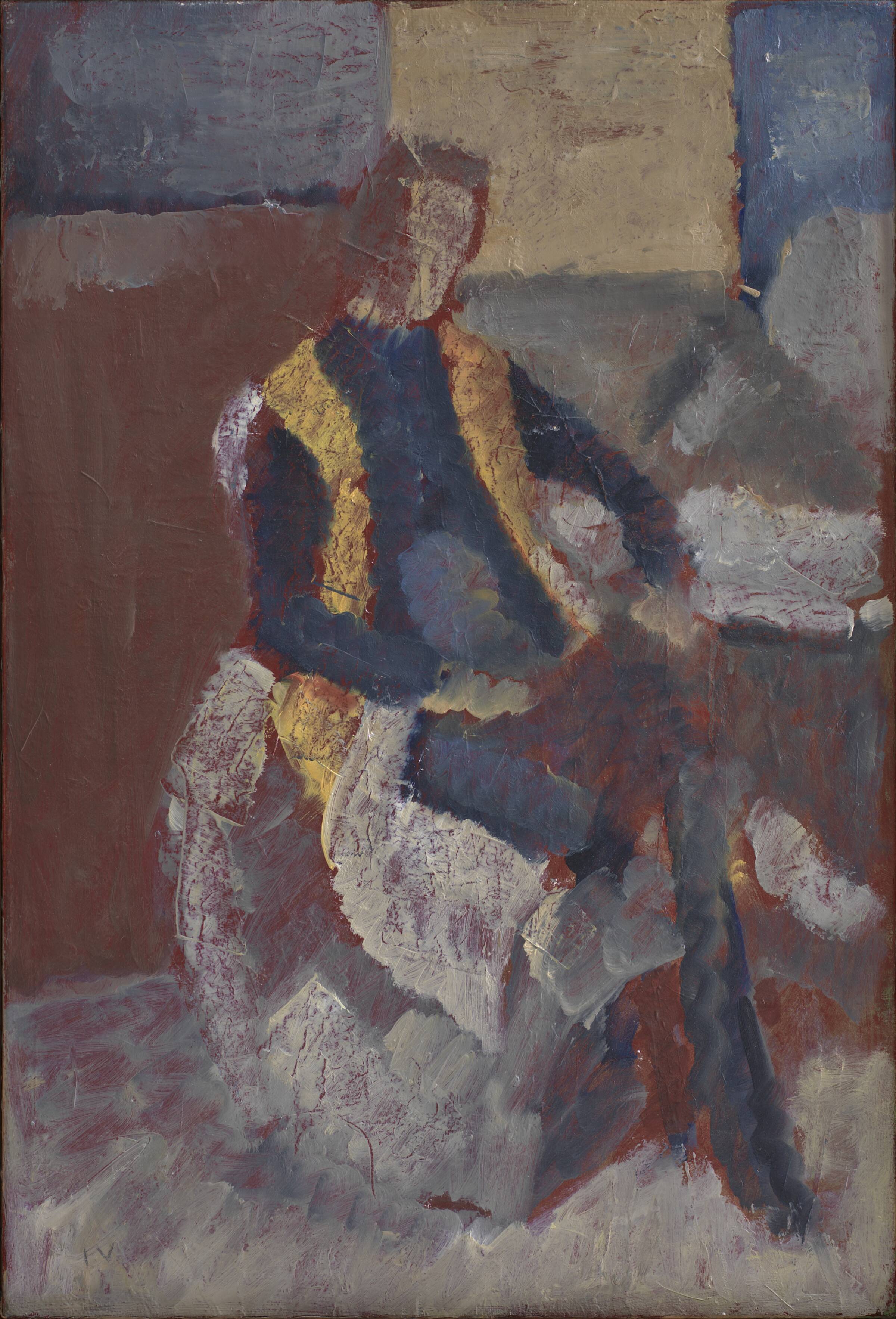 Siddende kvinde. December, Jeppe Vontillius, 1976