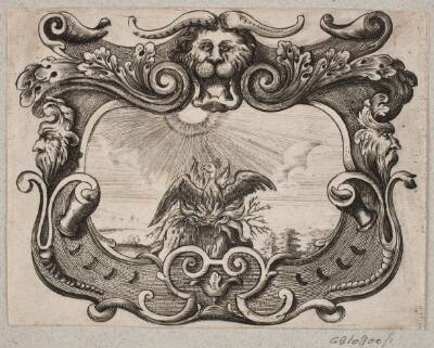 Emblem med Fugl Fønix