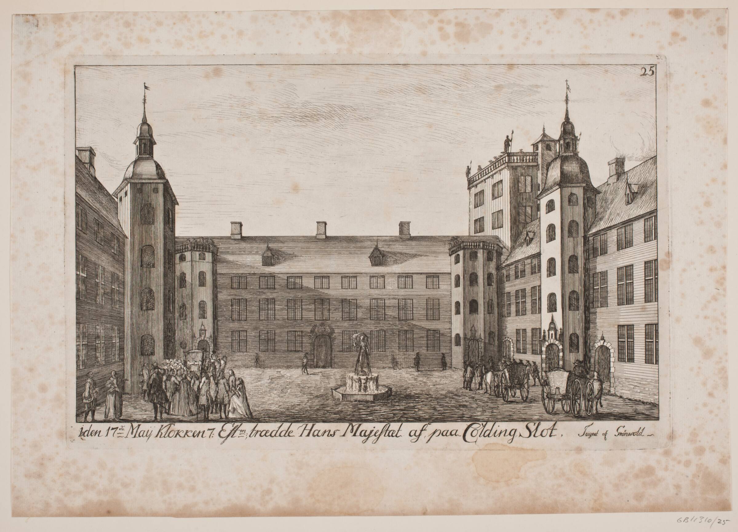 Frederik V på Koldinghus, Poul Isac Grønvold, 1749
